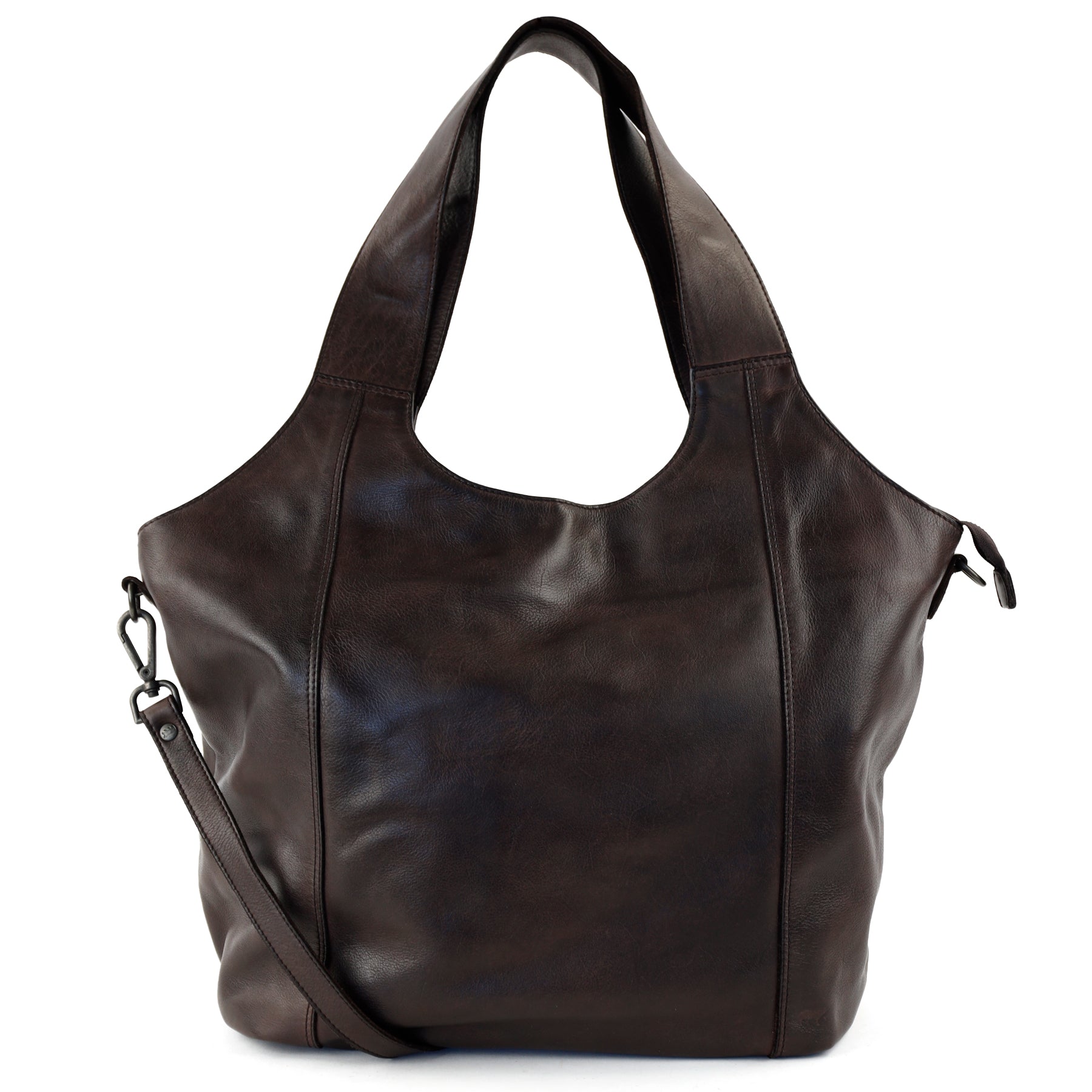 Großer Shopper/Beuteltasche 'Aurora' Dunkelbraun