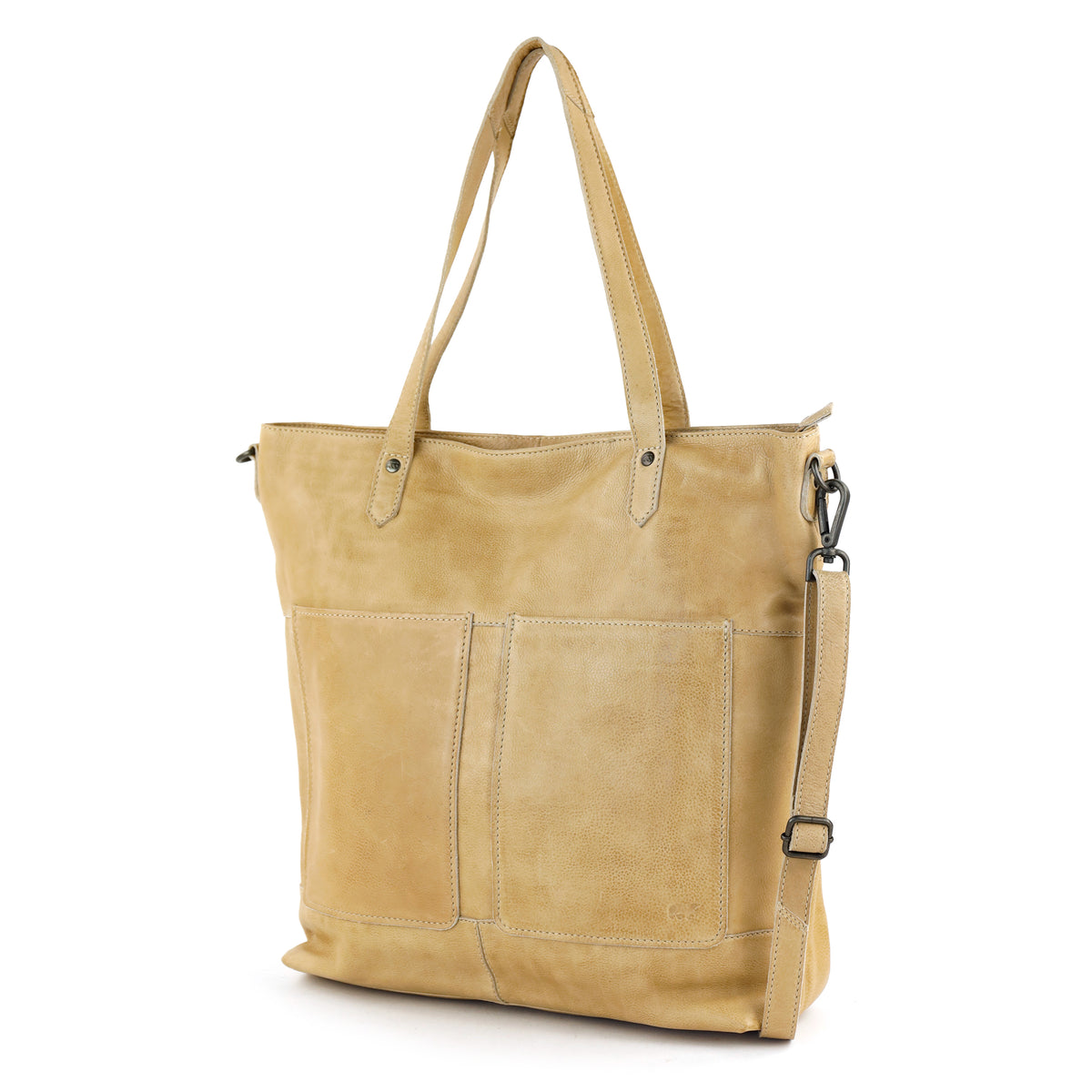 Geräumige Shopper-/Schultertasche mit Laptopfach – „Claire“ beige