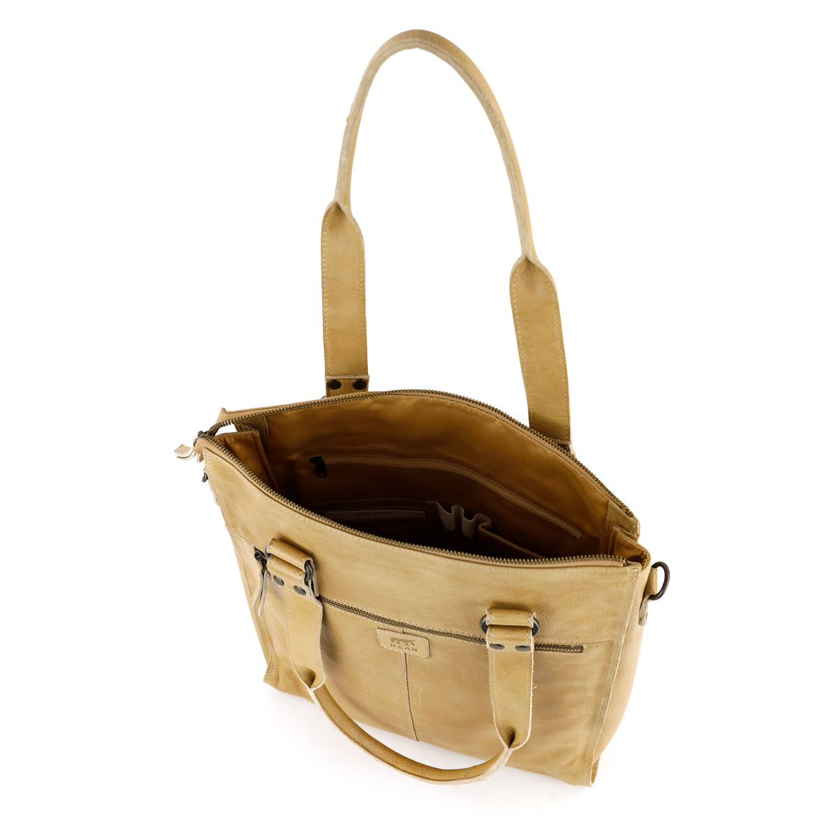 Hand-/Schultertasche mit Laptopfach – „Freya“ Beige