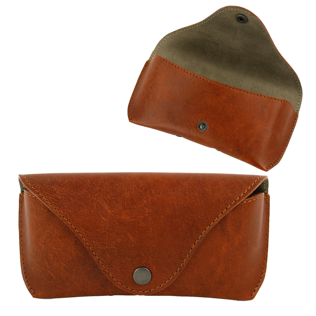 **Luxus-Brillenetui „Nikki“ – Cognac**