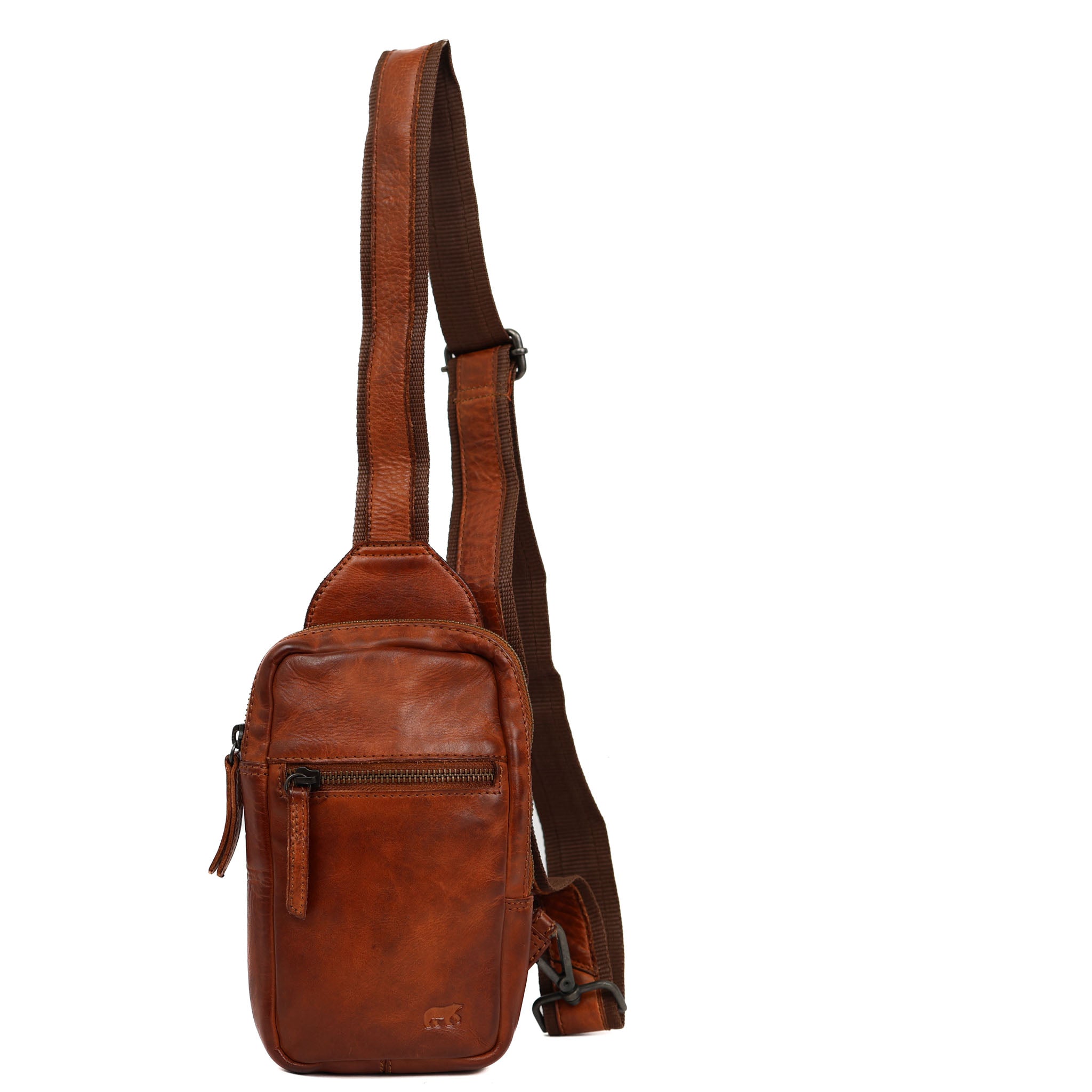 Kleine Crossbody Tasche 'Nikki' Cognac