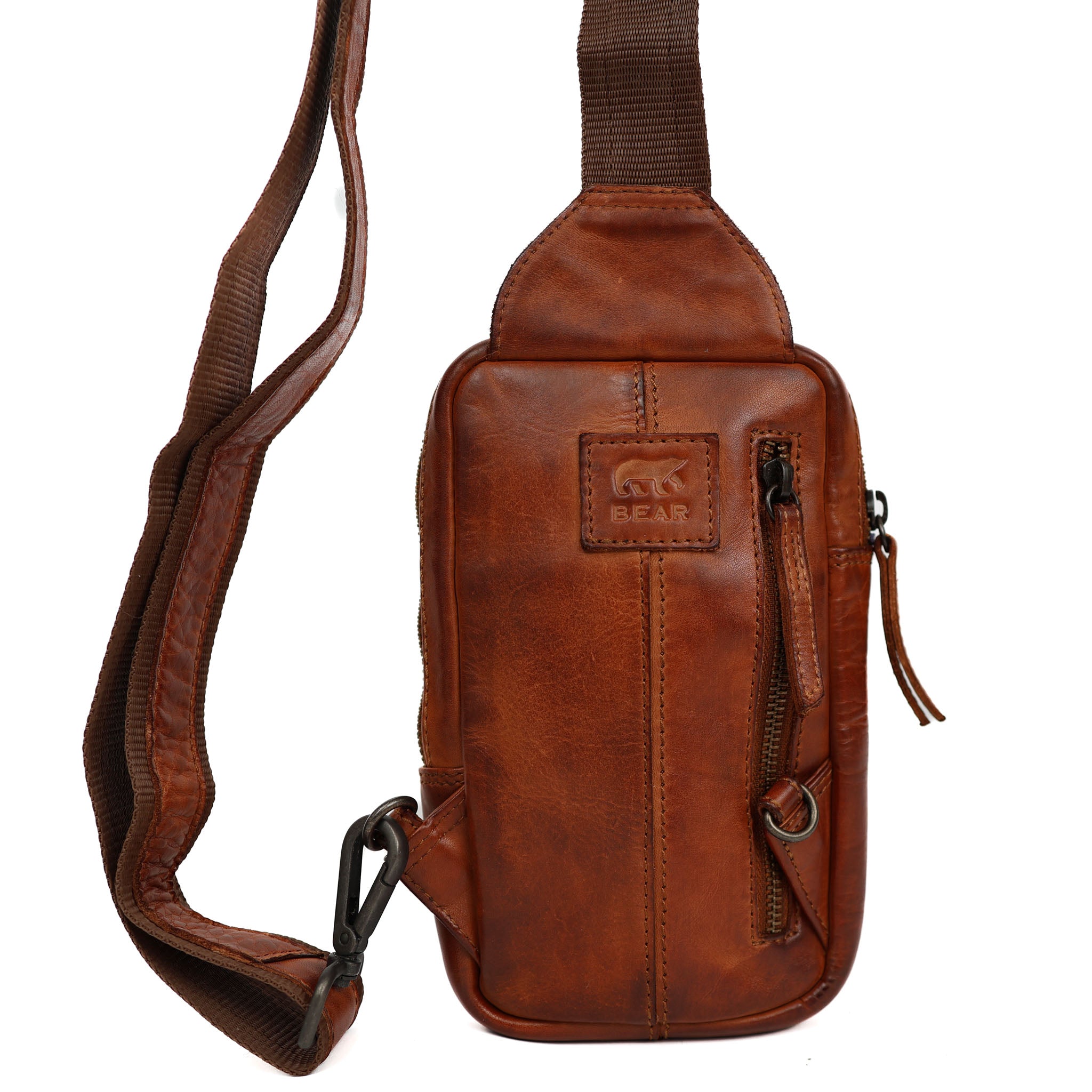 Kleine Crossbody Tasche 'Nikki' Cognac