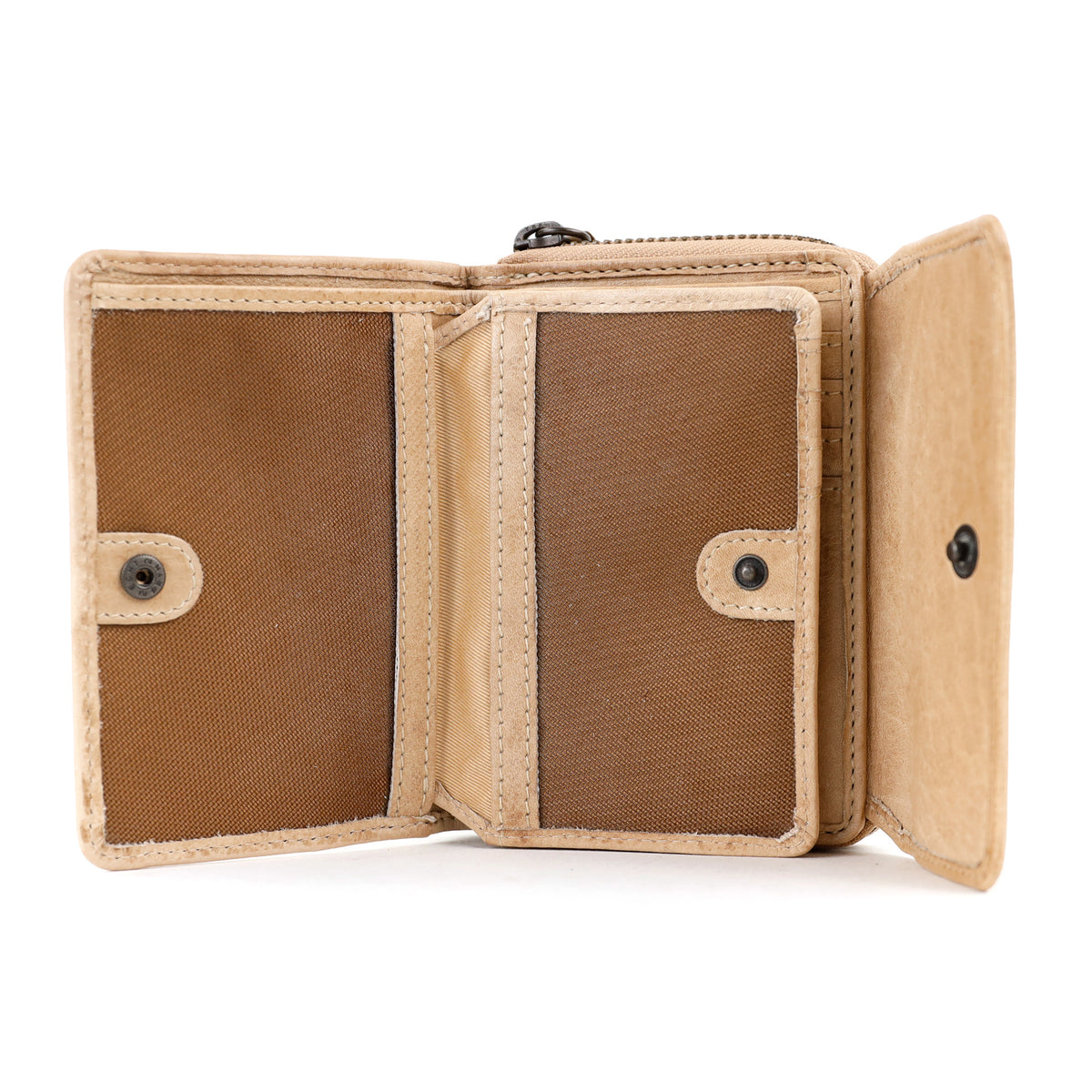RFID Ritsportemonnee met overslag 'Alba' beige