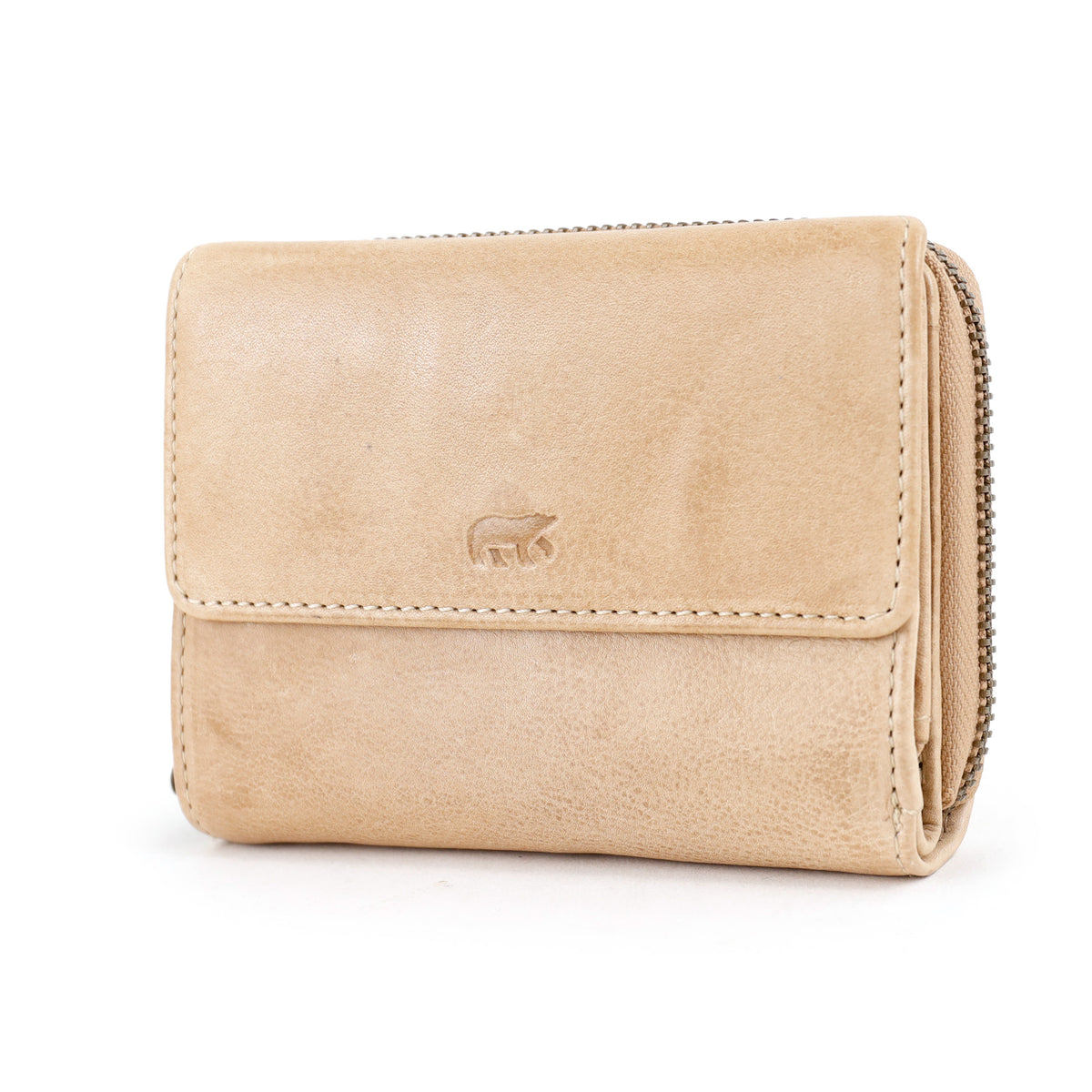 RFID Ritsportemonnee met overslag 'Alba' beige