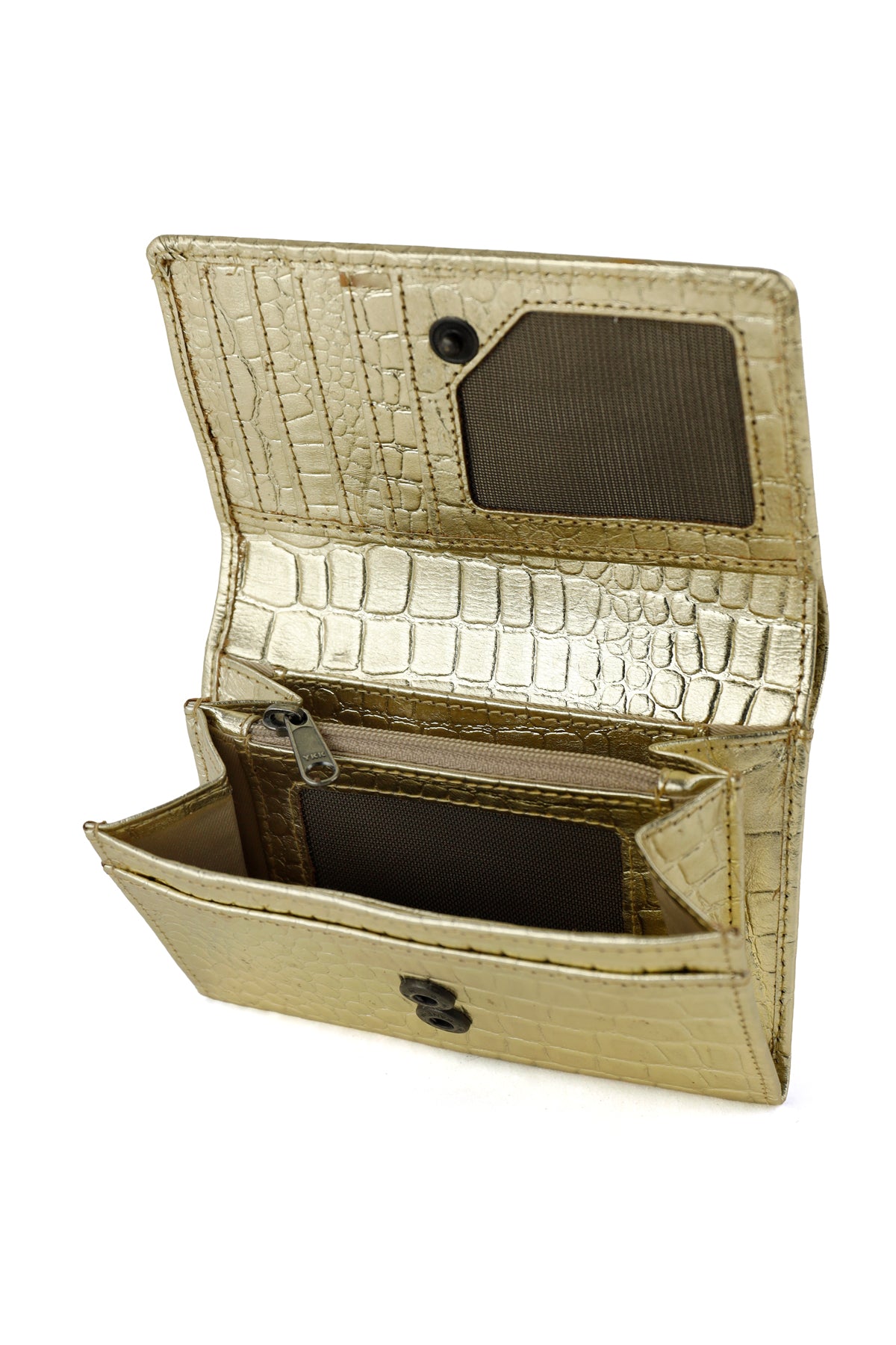 Geldbörse mit Überschlag 'Sweety' Croco Champagne
