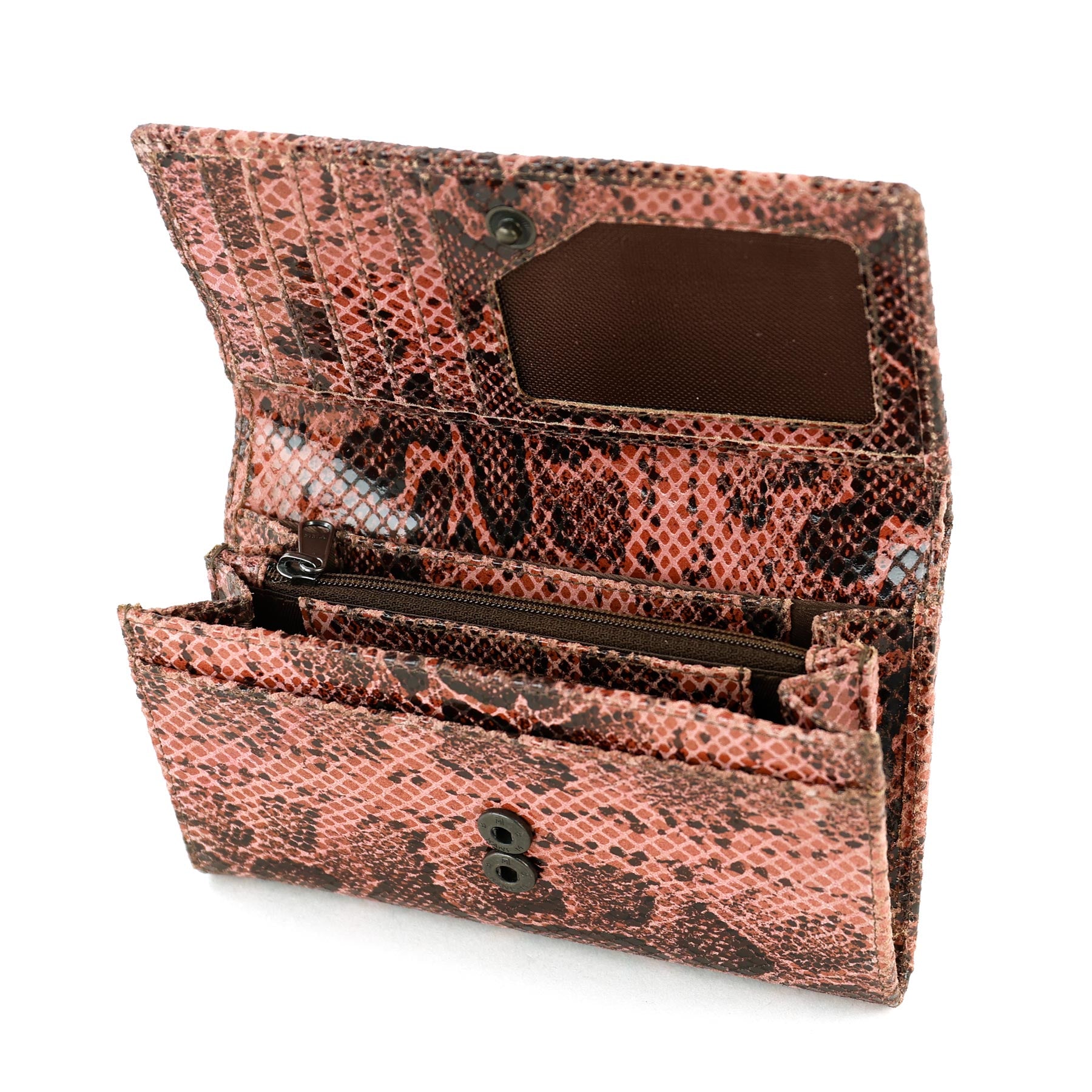 Geldbörse mit Überschlag 'Sweety' XL Snake Pink