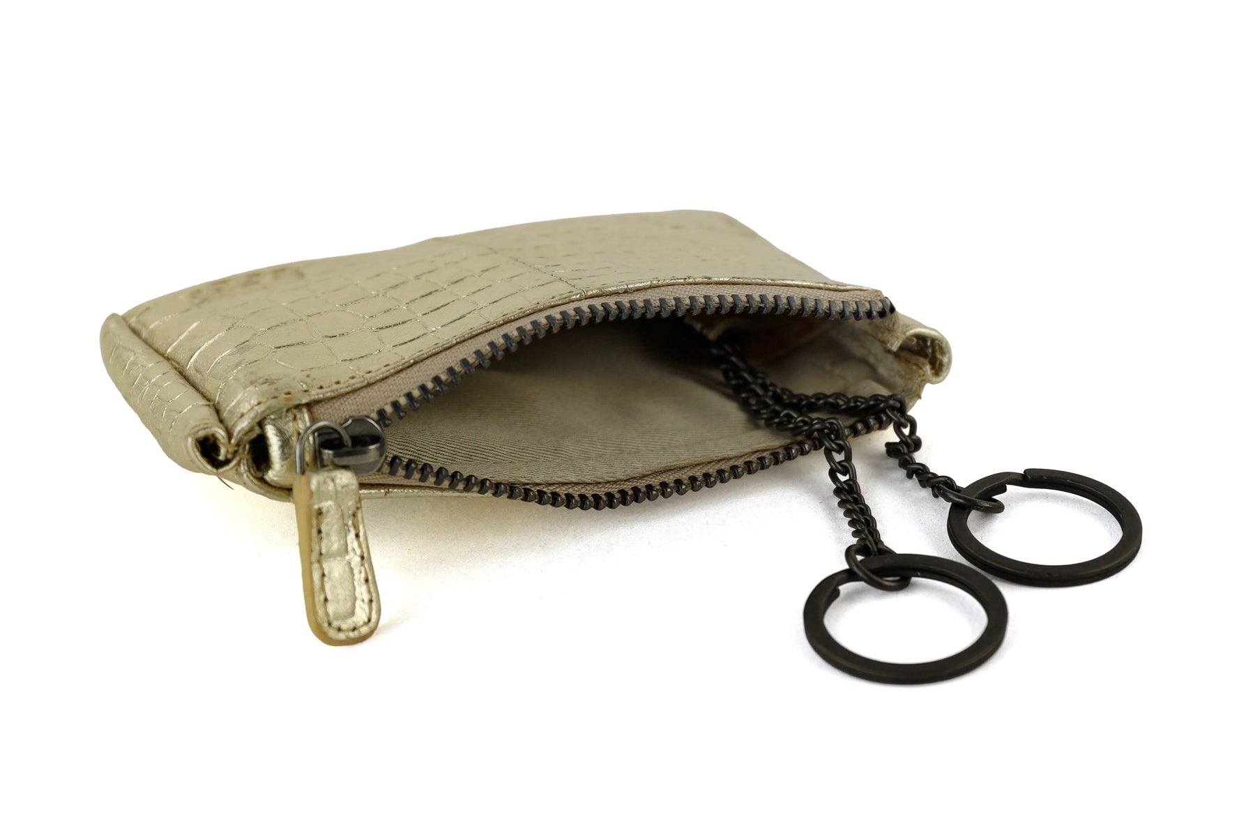 Schlüsseletui „Lyla“ Croco Champagne