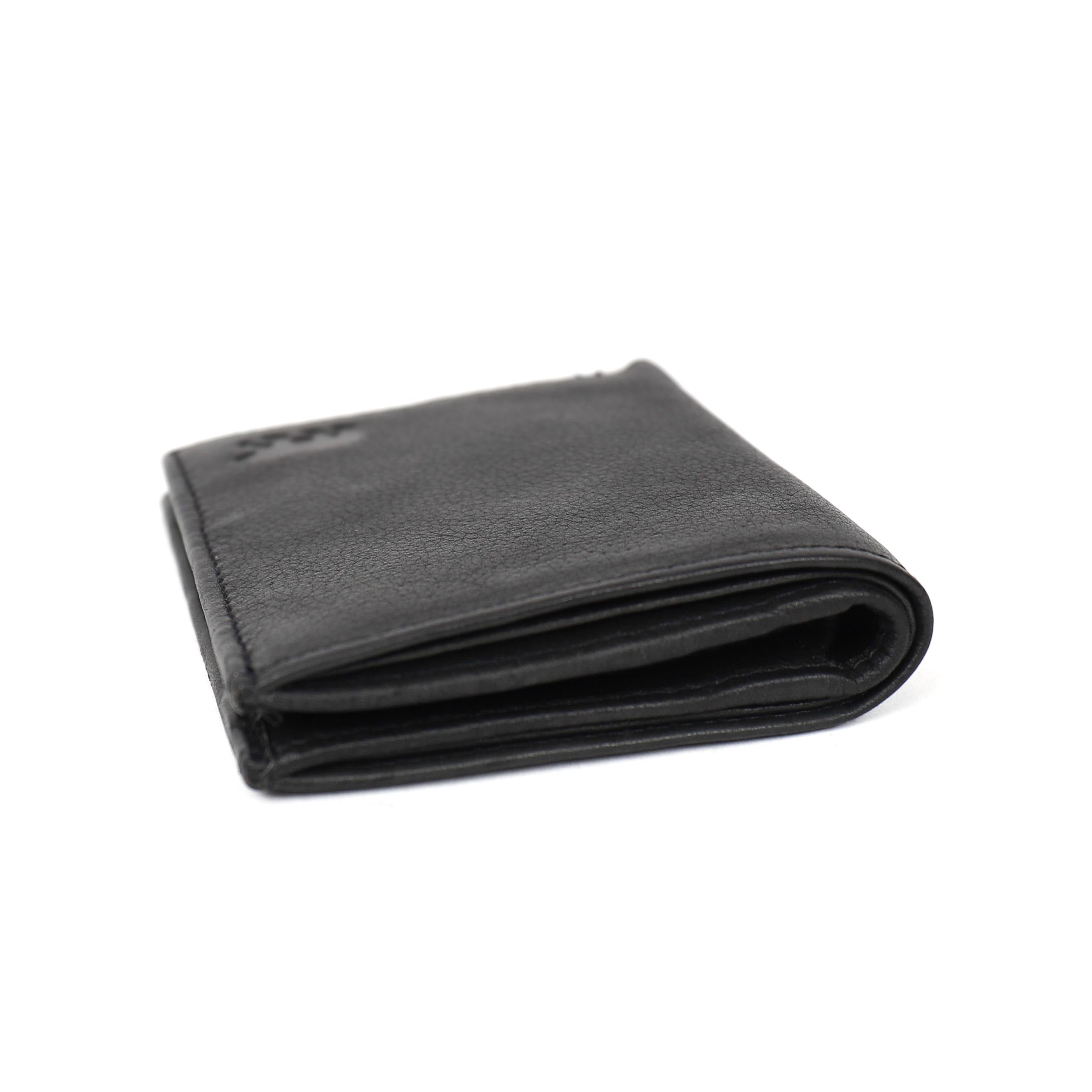 Billfold mit Druckknopf 'Noud' Schwarz