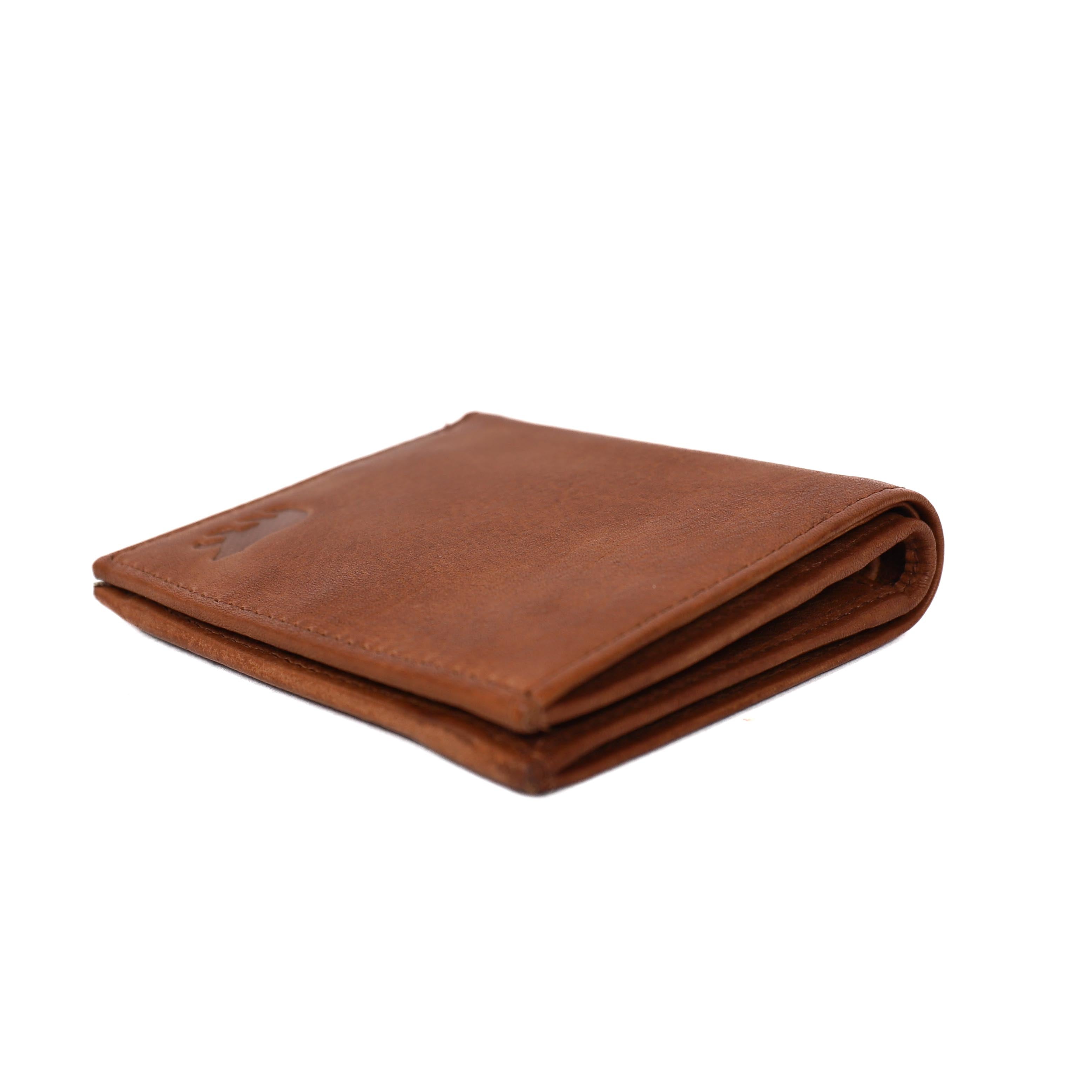 Billfold mit Druckknopf 'Noud' Cognac