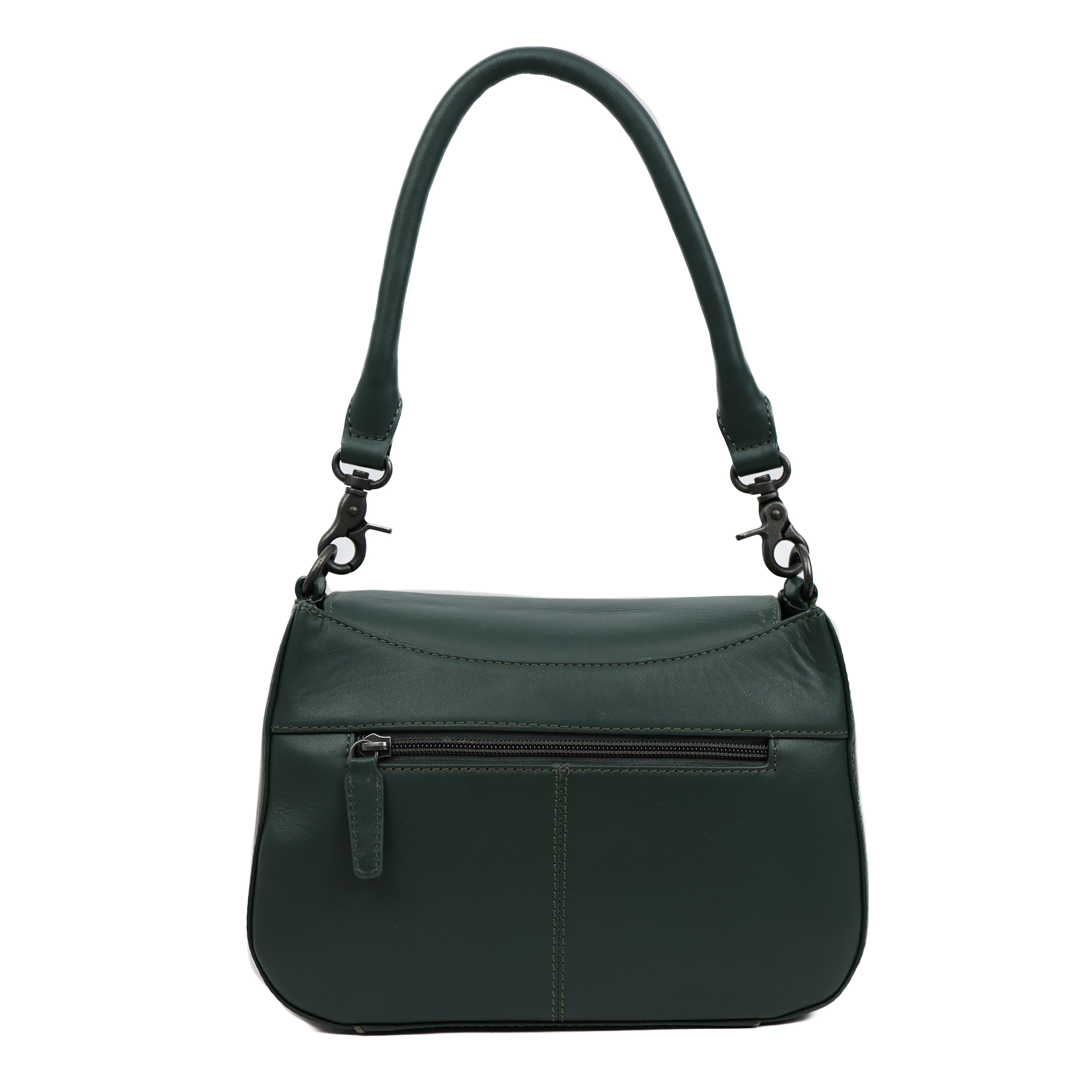 Hand-/Umhängetasche mit Überschlag 'Fenna' Green