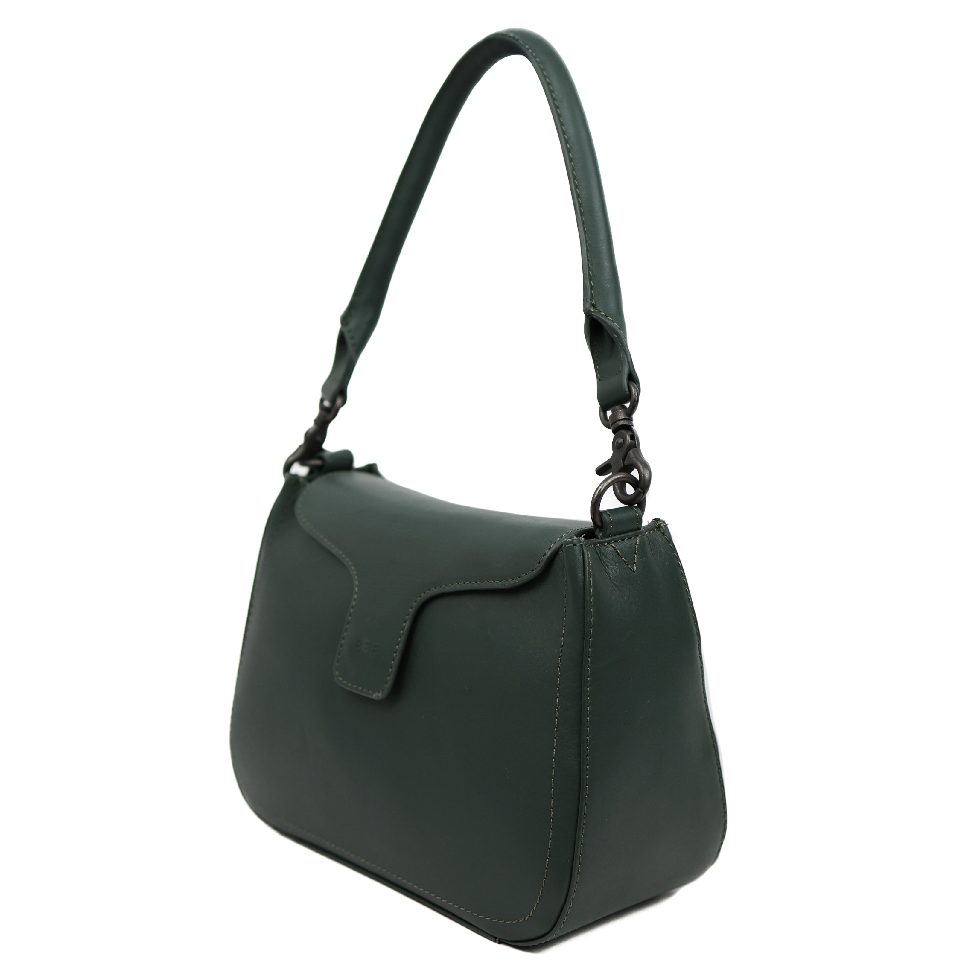 Hand-/Umhängetasche mit Überschlag 'Fenna' Green