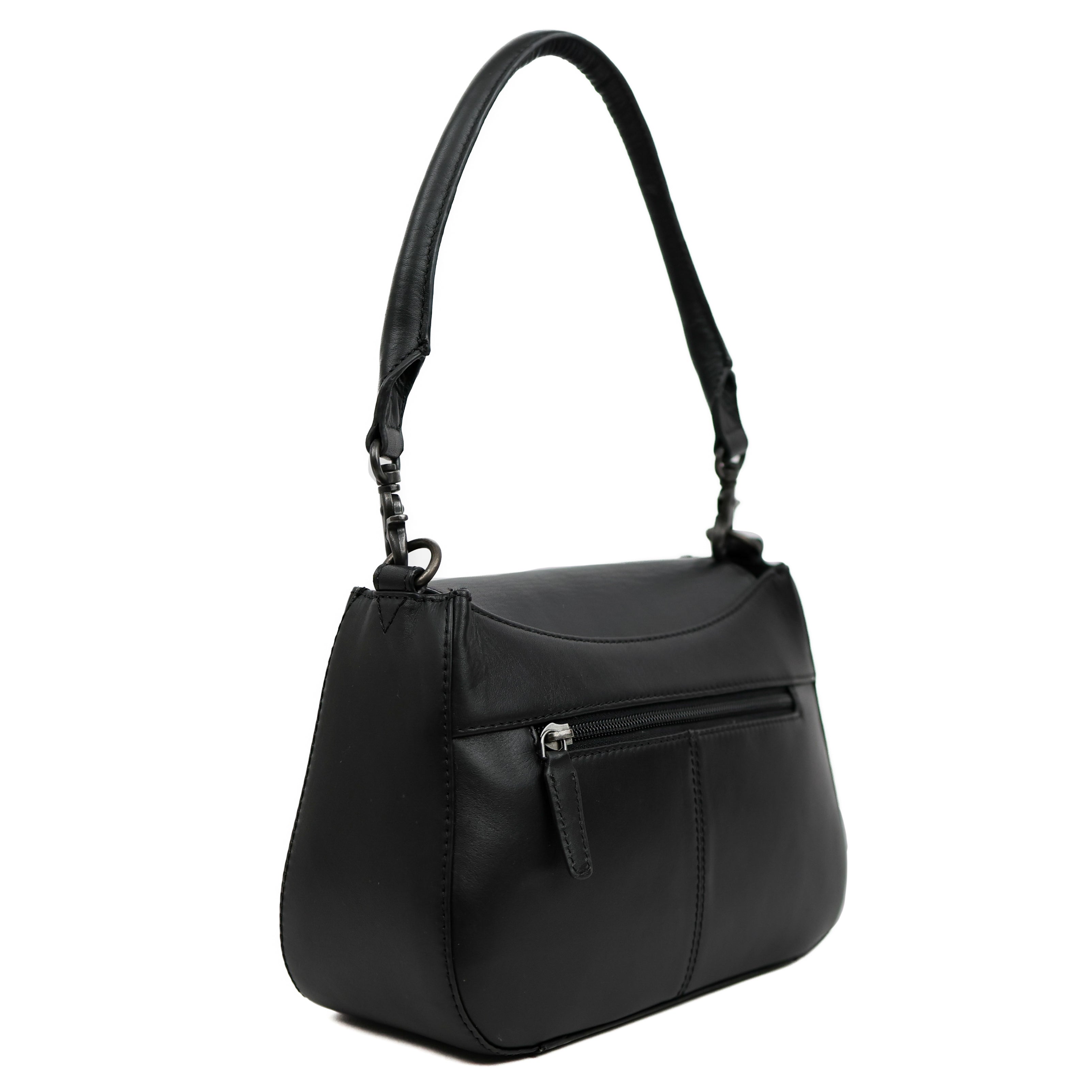 Hand-/Umhängetasche mit Überschlag 'Fenna' Black