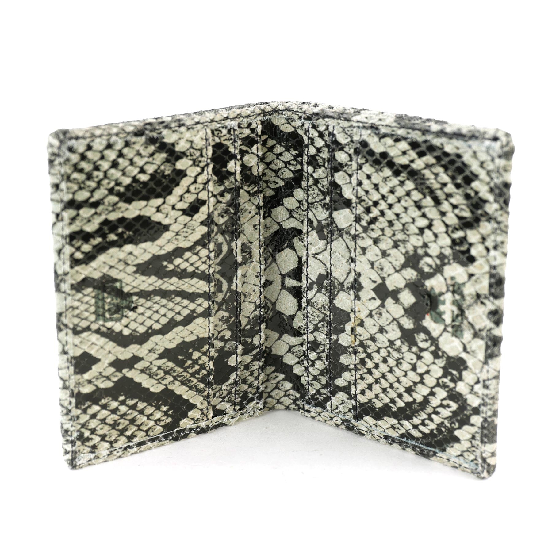 Kartenhalter mit Geldscheinfach 'Cas' Snake Grey