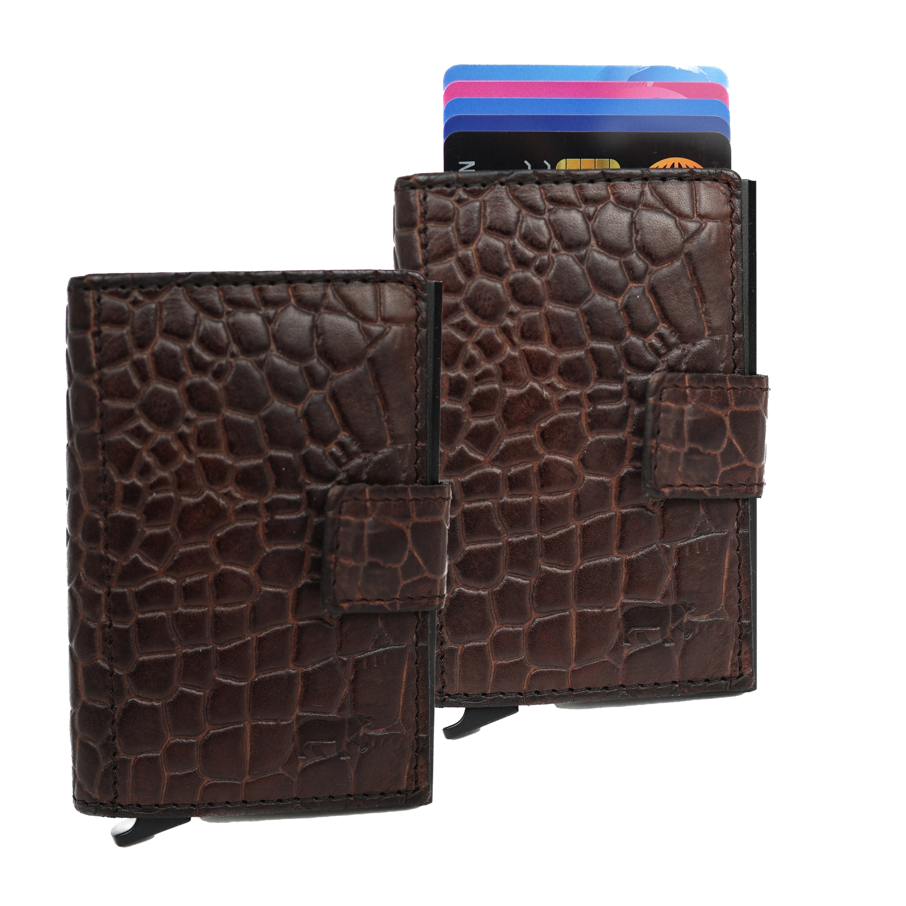 RFID Kartenhalter 'Pip' croco braun