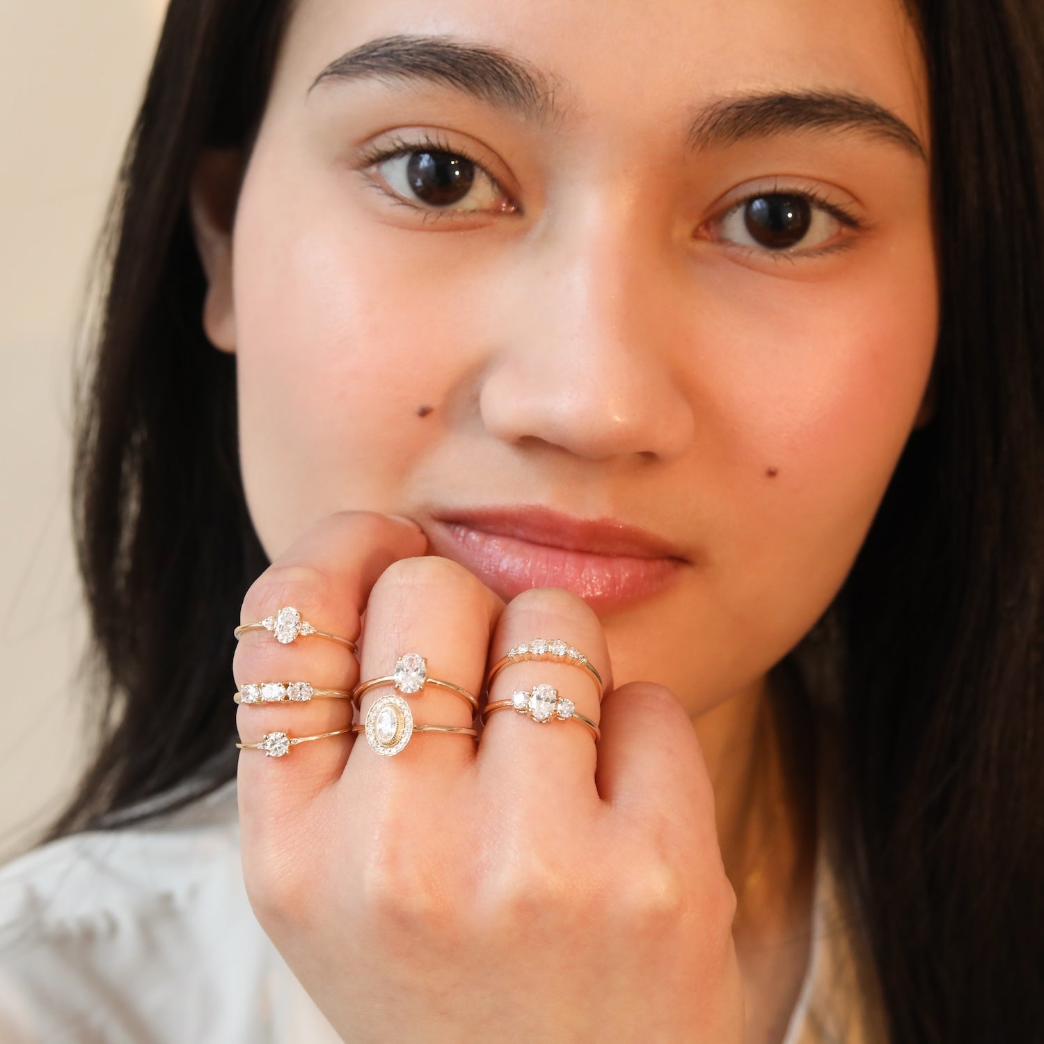 Trio Diamond Ring | 14K Goud