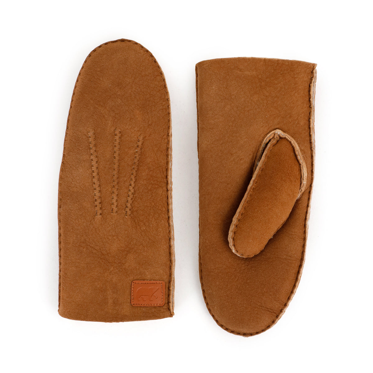 Women's Sheepskin Mittens 'Sofia' – Dark Chestnut