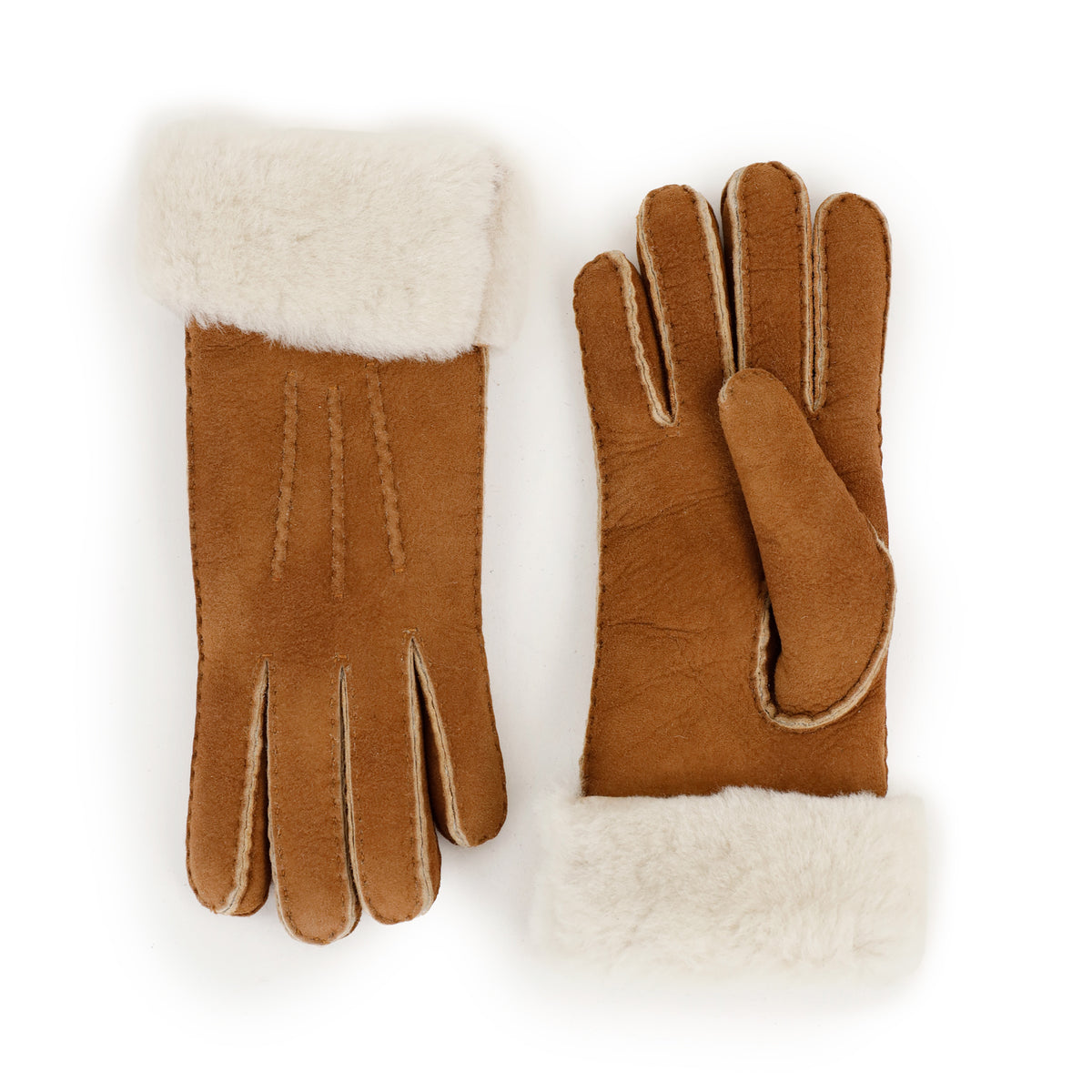 Damen Schafwoll-Handschuhe 'Elise' Dark Chestnut