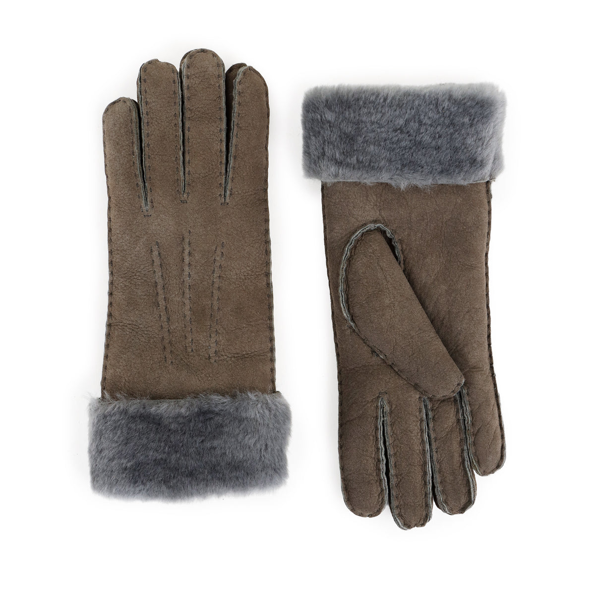 Damen Schafwoll-Handschuhe 'Elise' grau