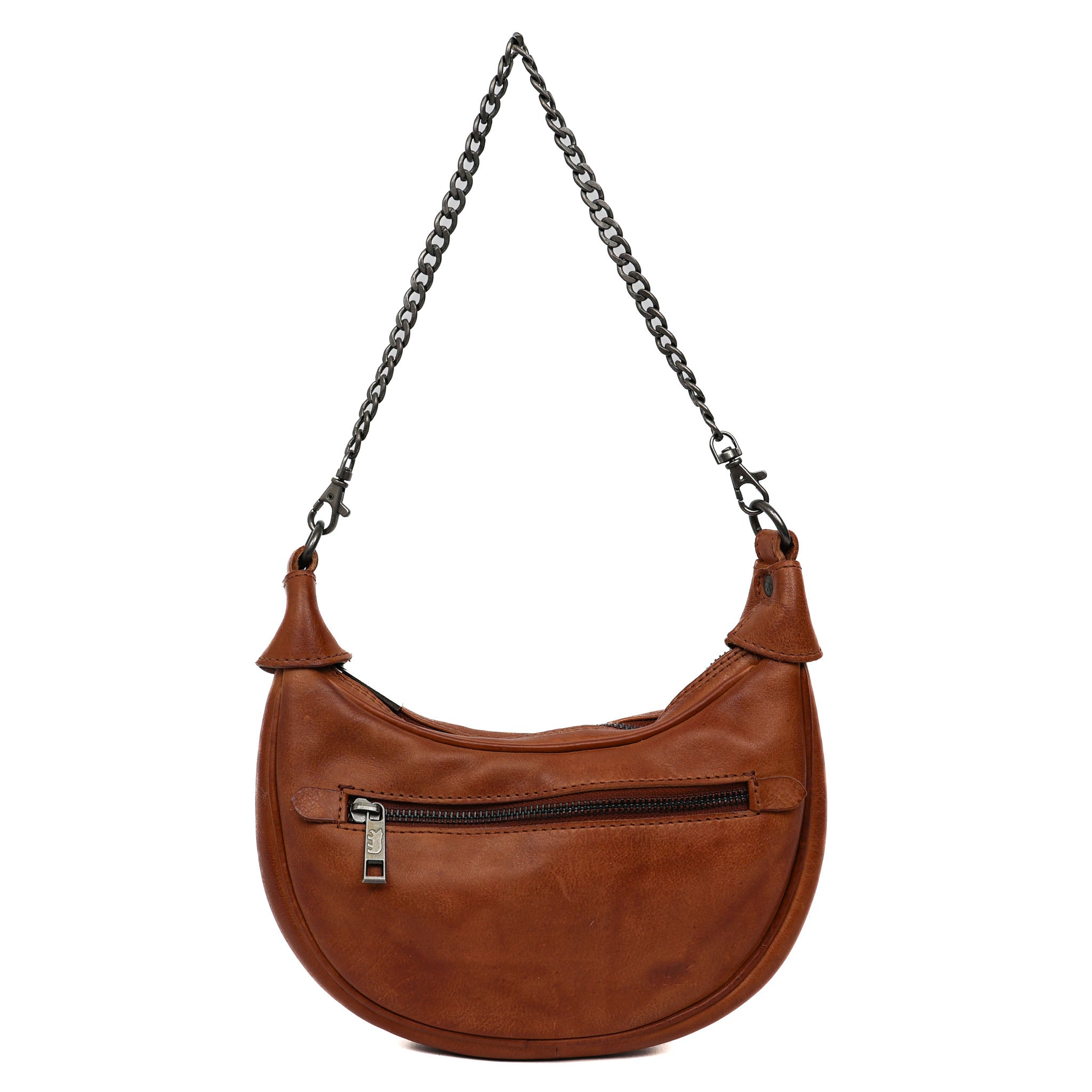 Hand-/Umhängetasche mit Kette 'Amira' Cognac