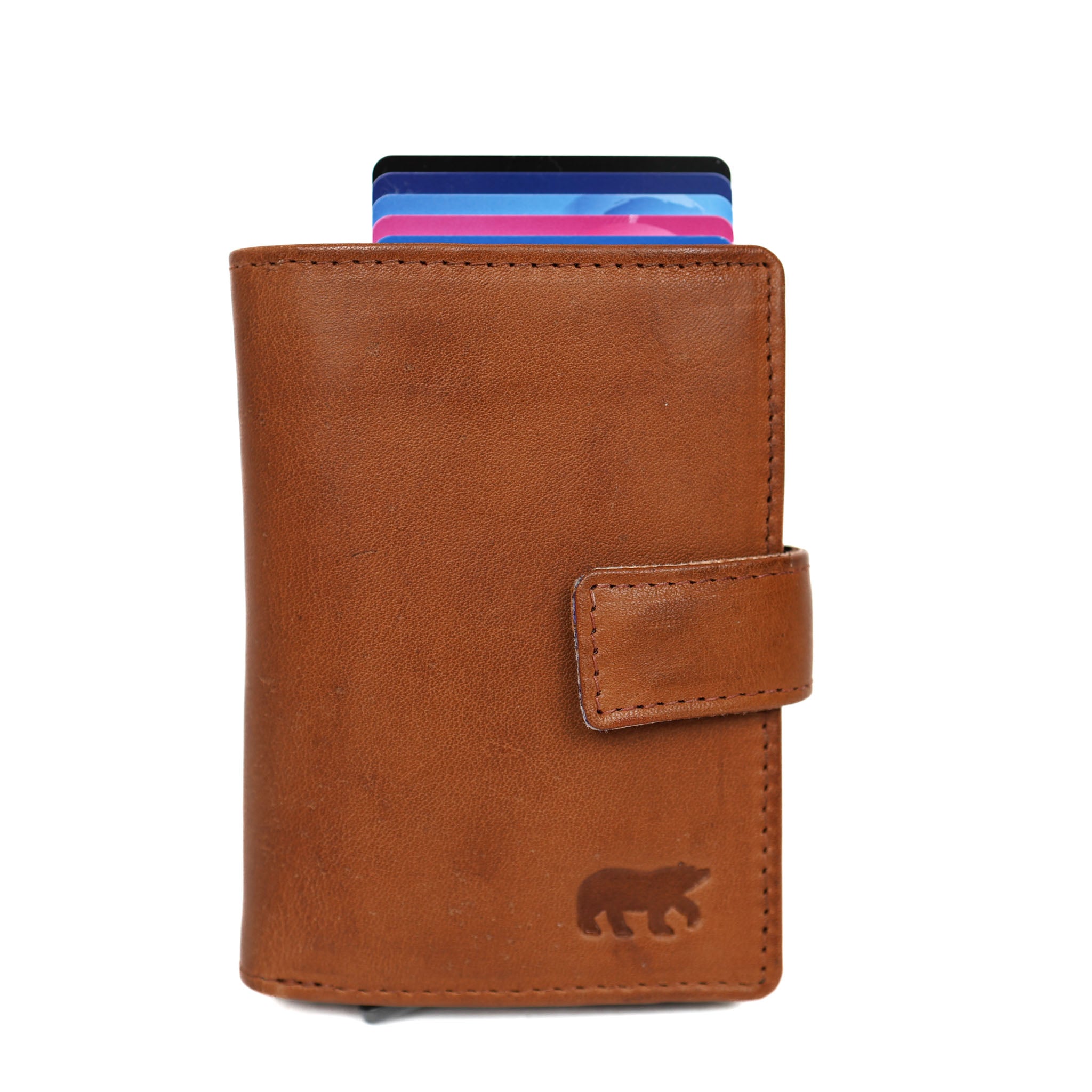 Großer Kartenhalter 'Otis' Cognac