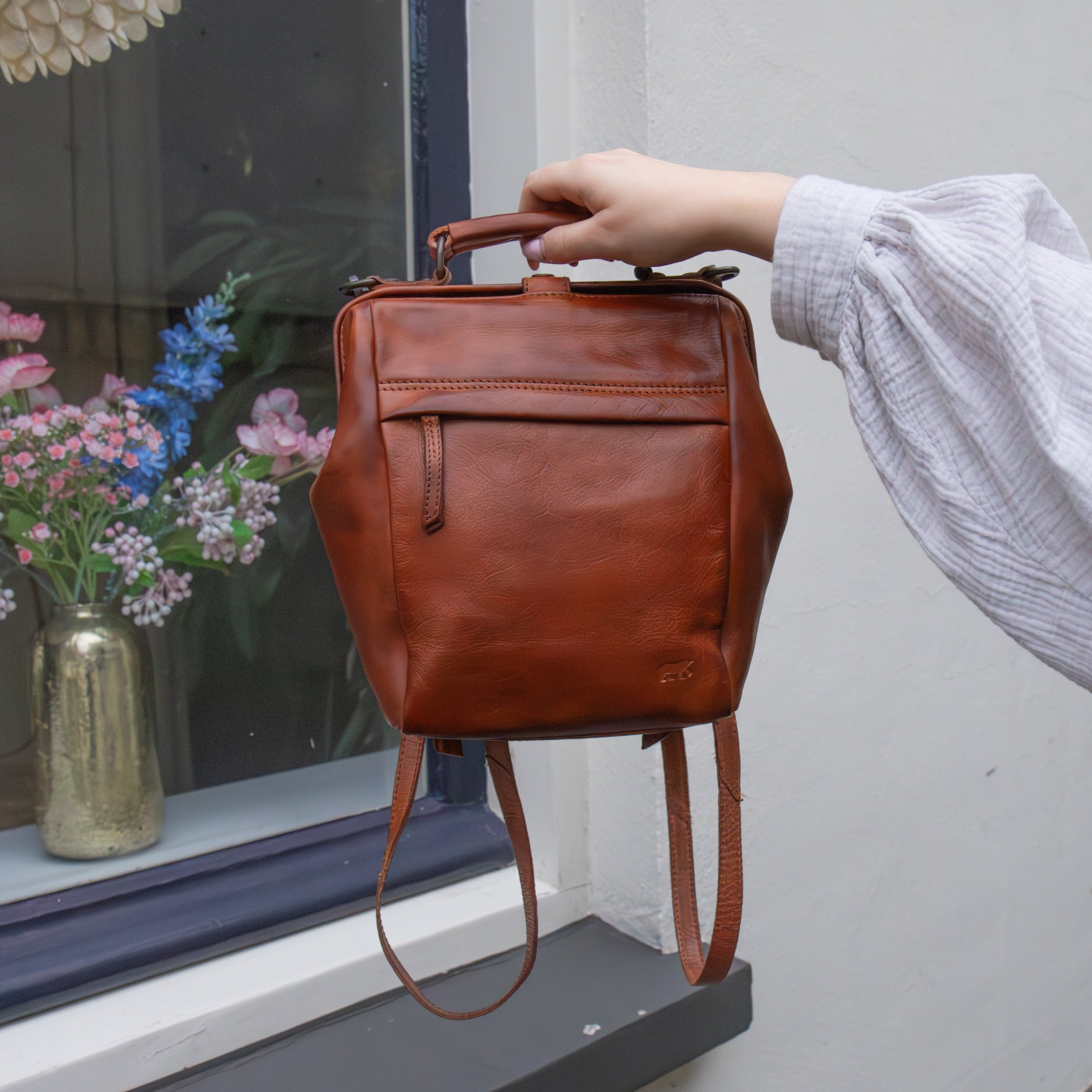 Arzttasche/Rucksack 'Shelly' Cognac