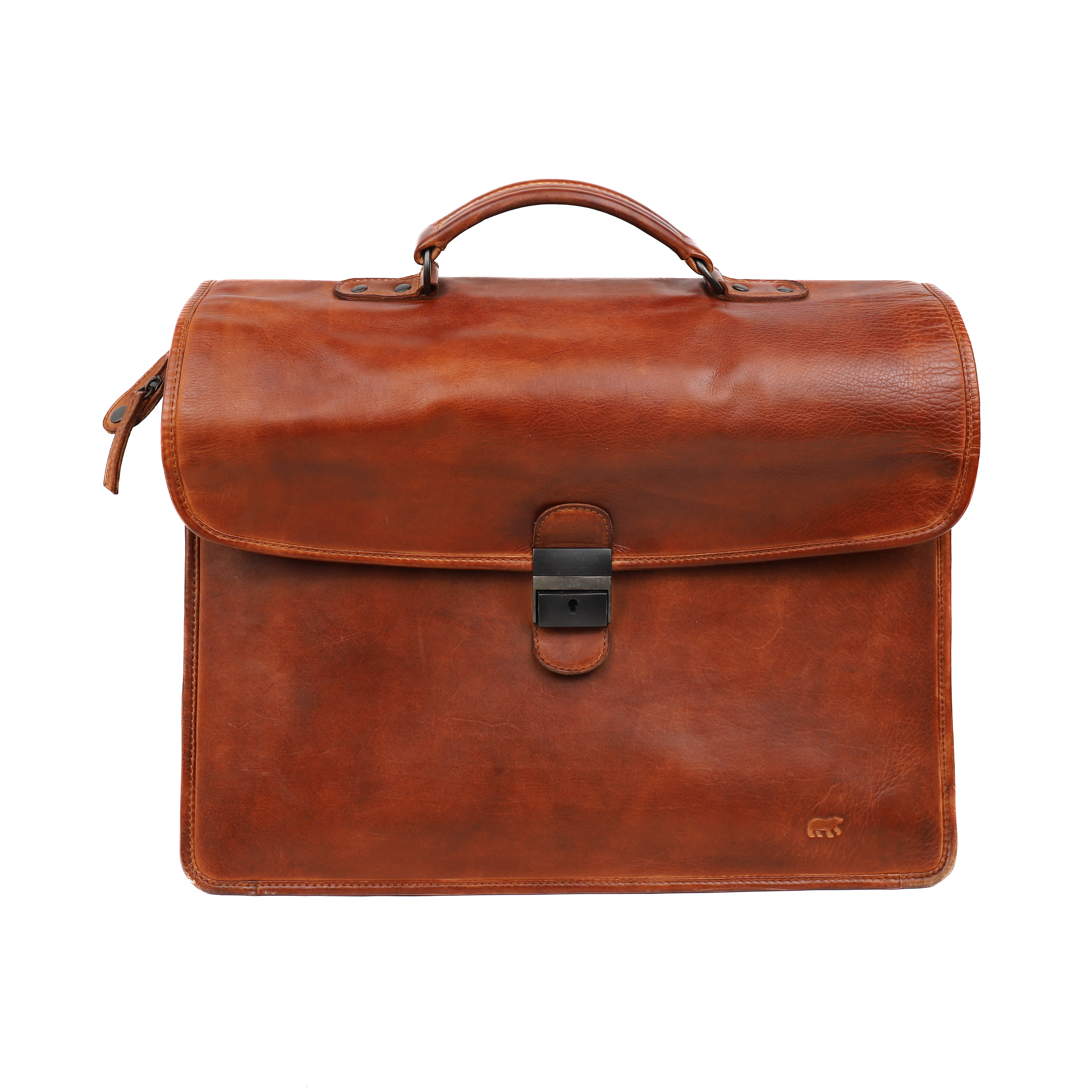 2. Chance: Große Aktentasche/Laptoptasche 'Gert' Cognac