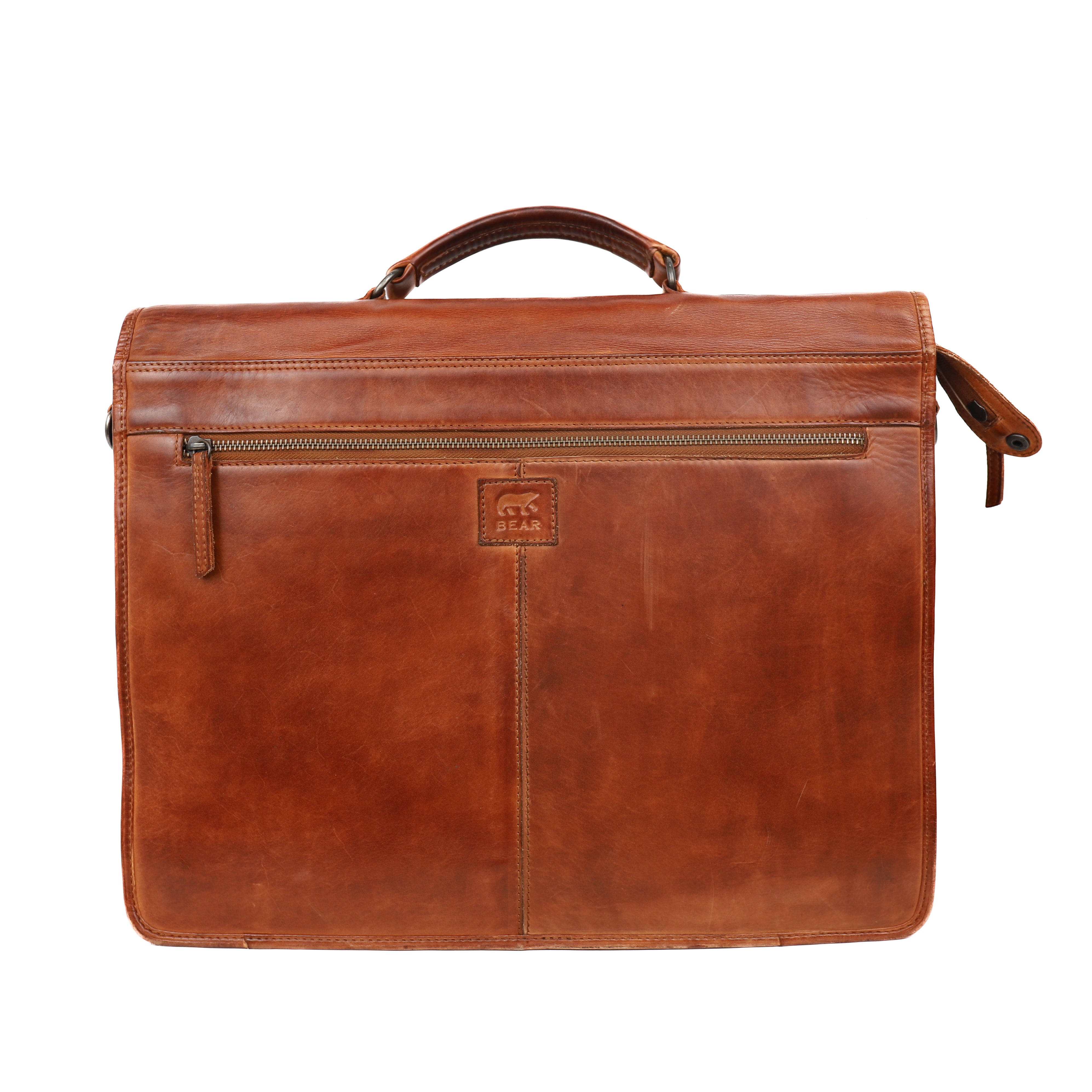 2. Chance: Große Aktentasche/Laptoptasche 'Gert' Cognac