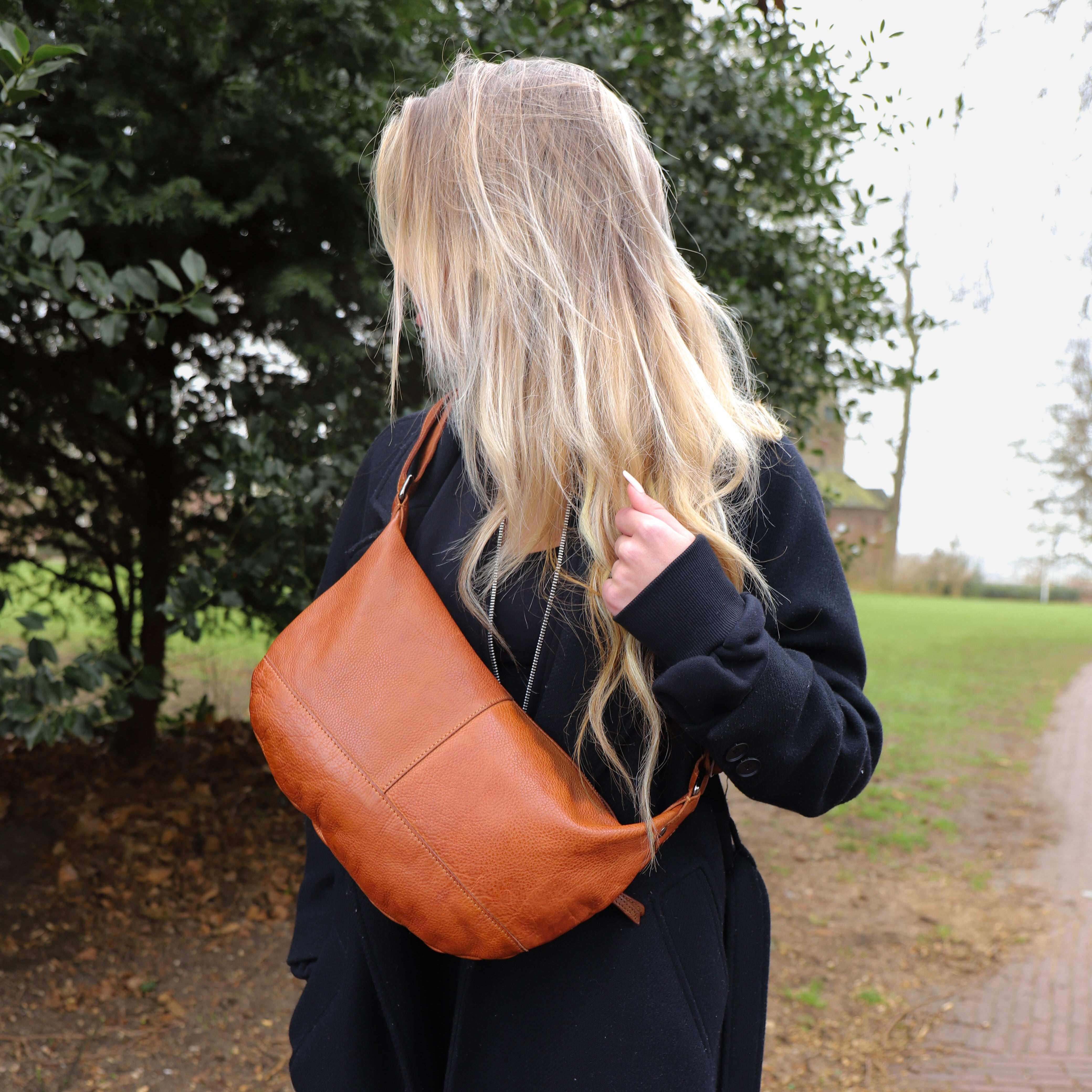 Beuteltasche 'Aimy' Cognac