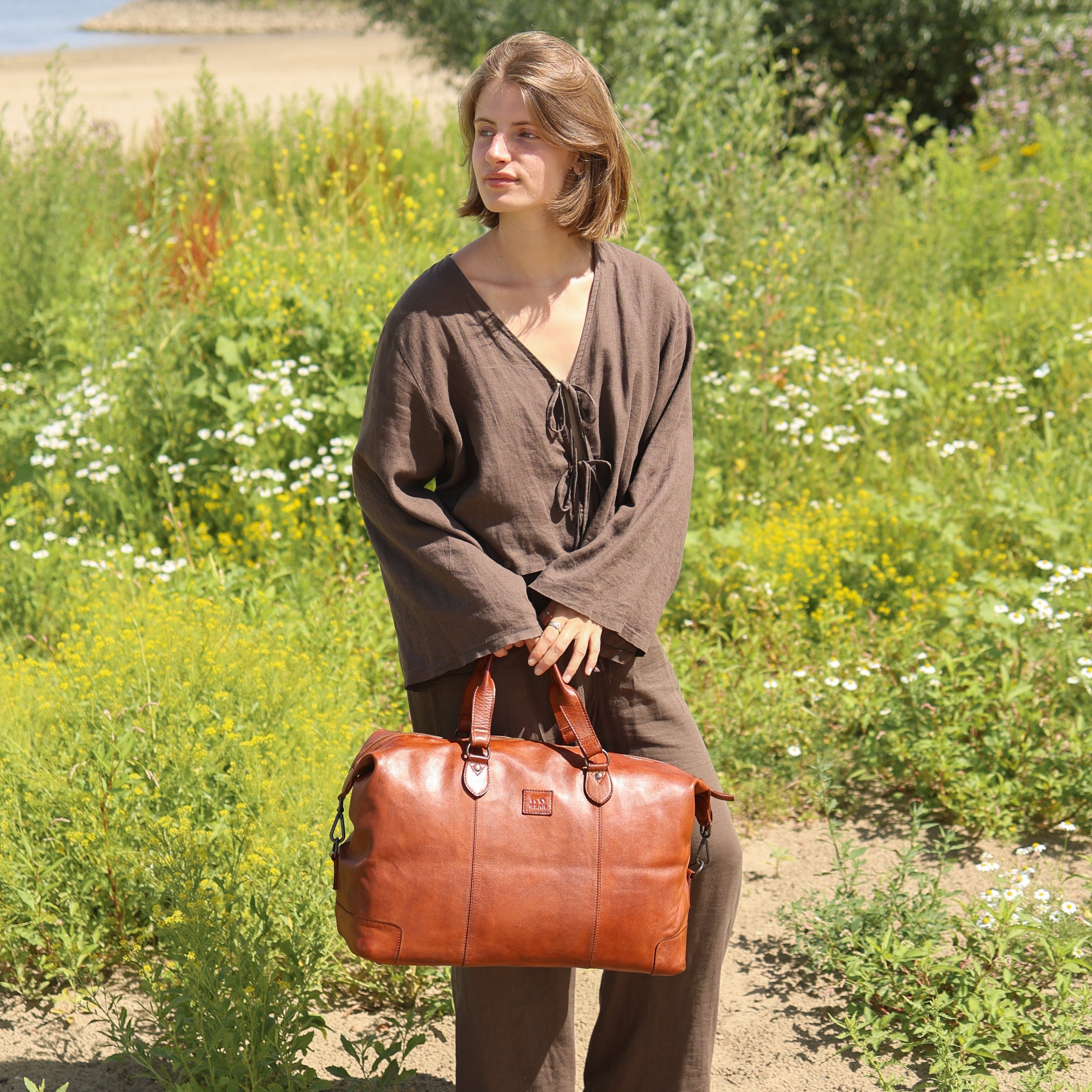 Wochenendtasche 'Sam' Cognac