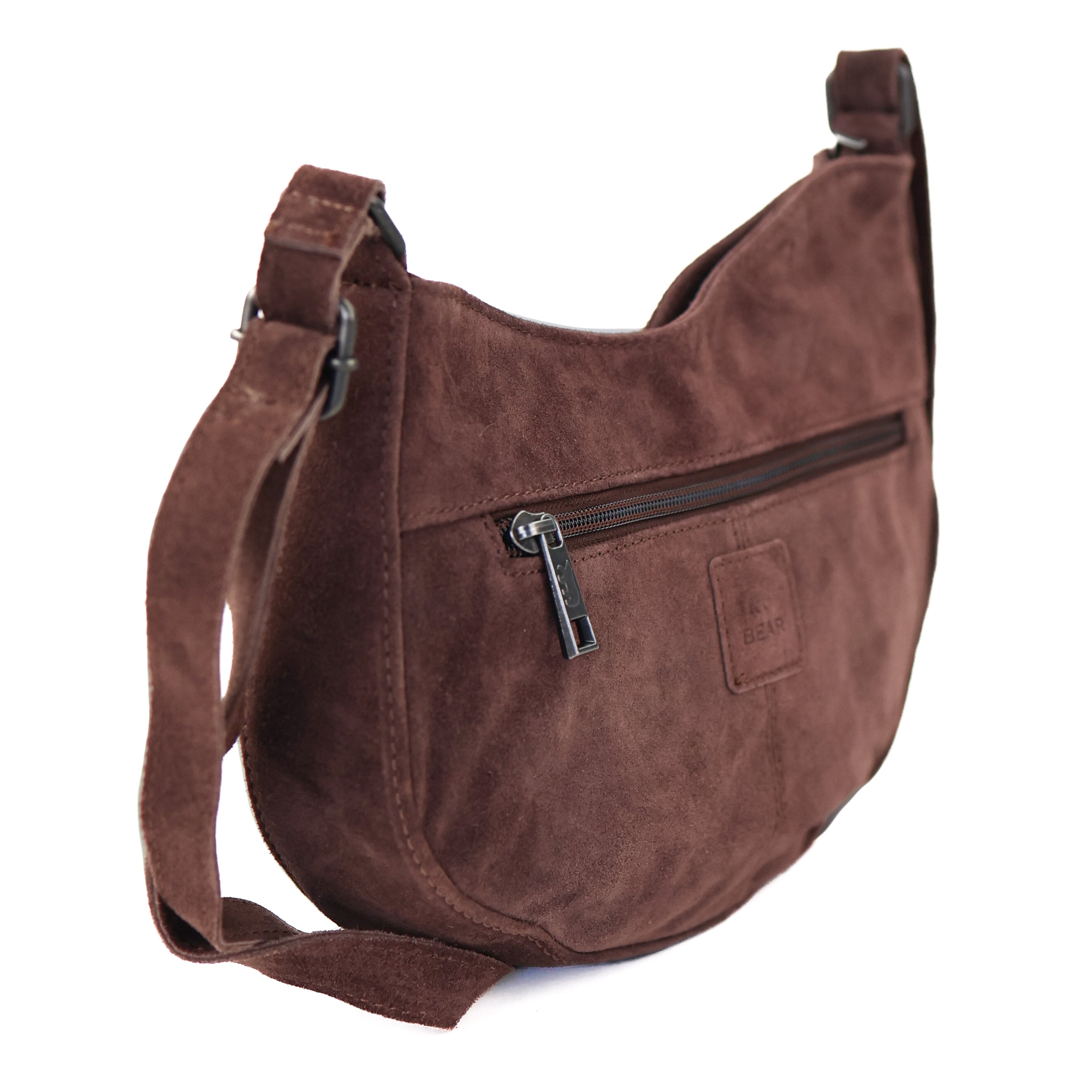 Velours Umhängetasche 'Tamara' Choco