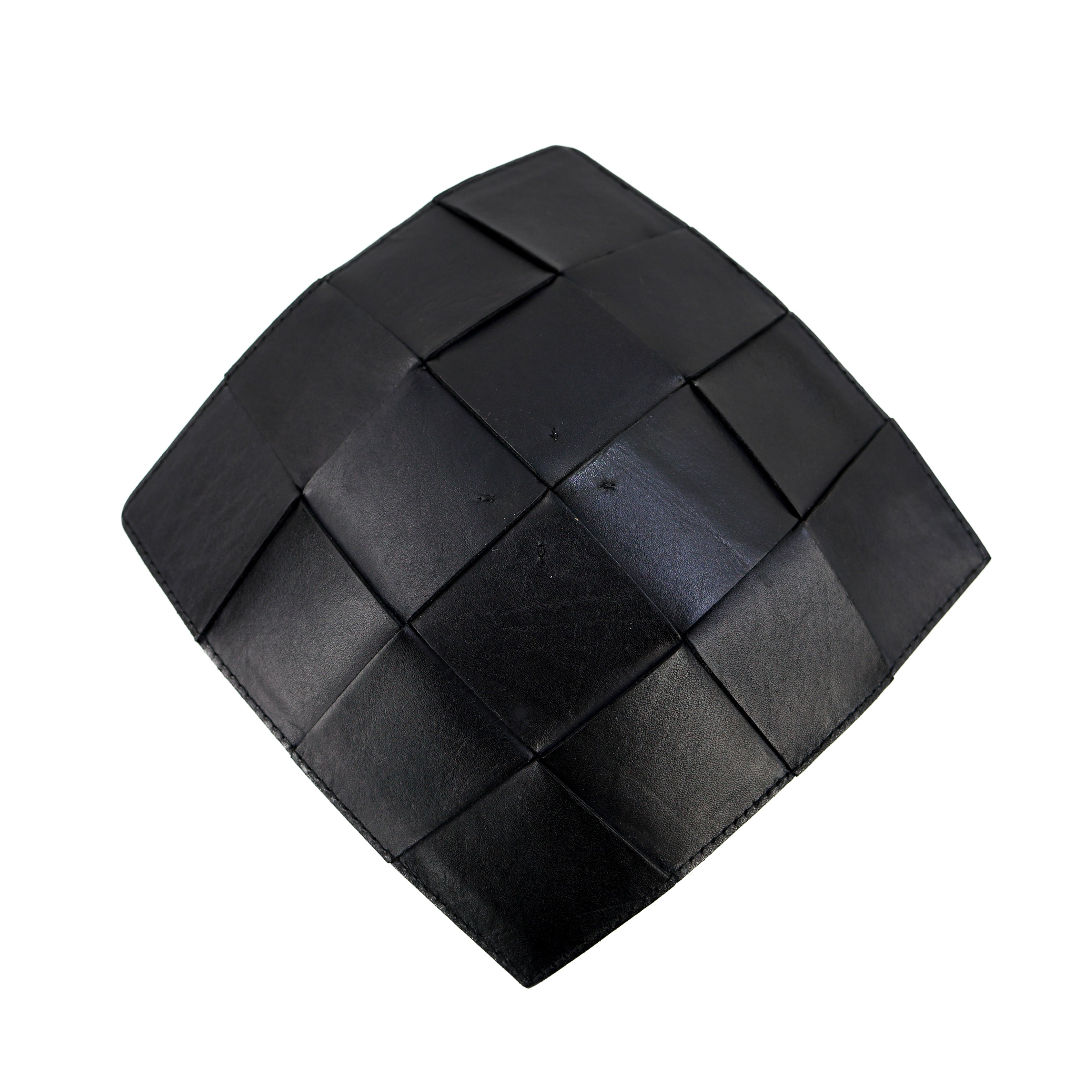 Leder Dekoratives Tablett/Präsentationsschale 'Isabel' Schwarz