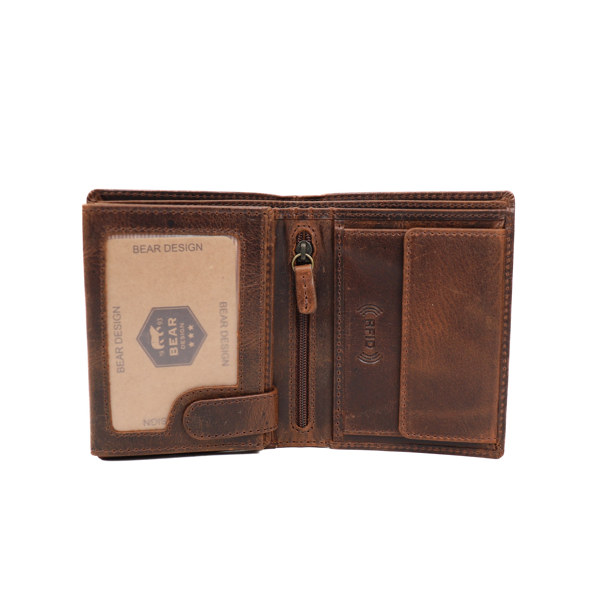 Hohes Billfold 'Klaas' Vintage Braun