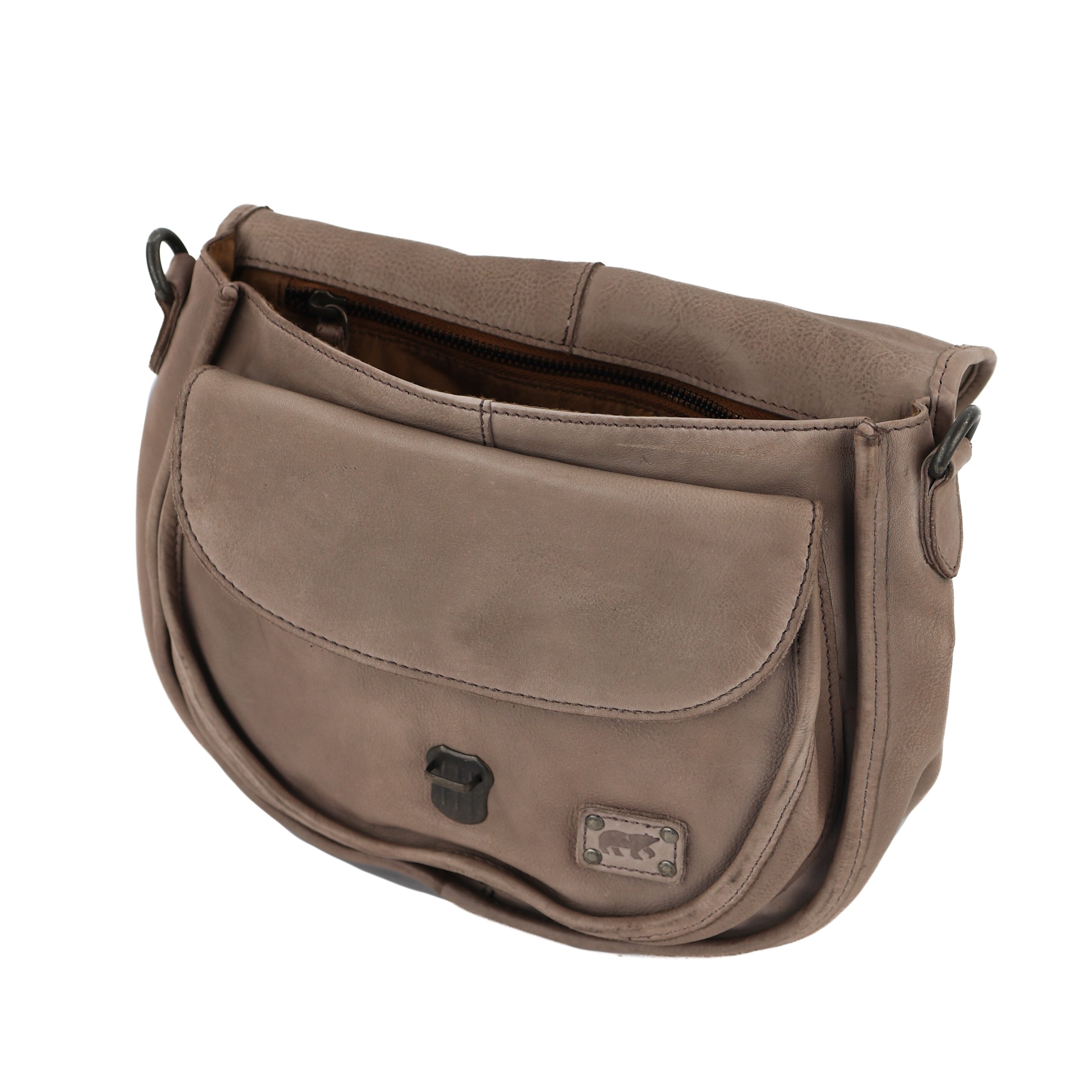 Umhängetasche mit Klappe 'Roxanne' Taupe