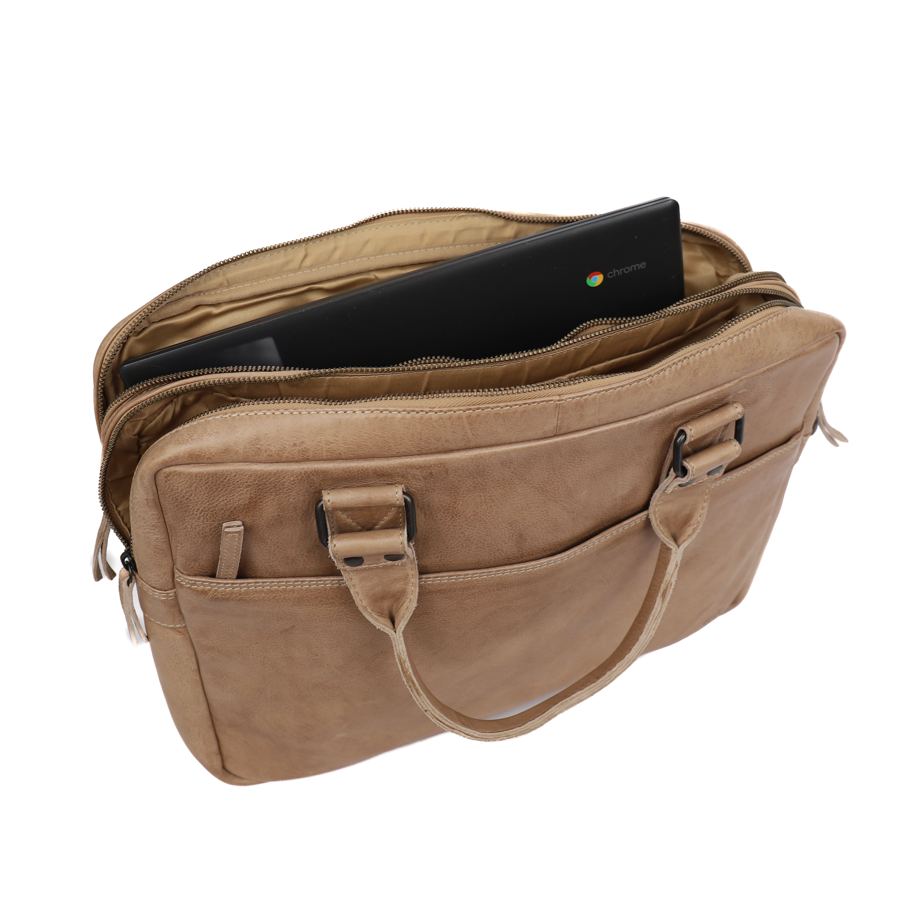 Laptop tasche 'Leandro' beige