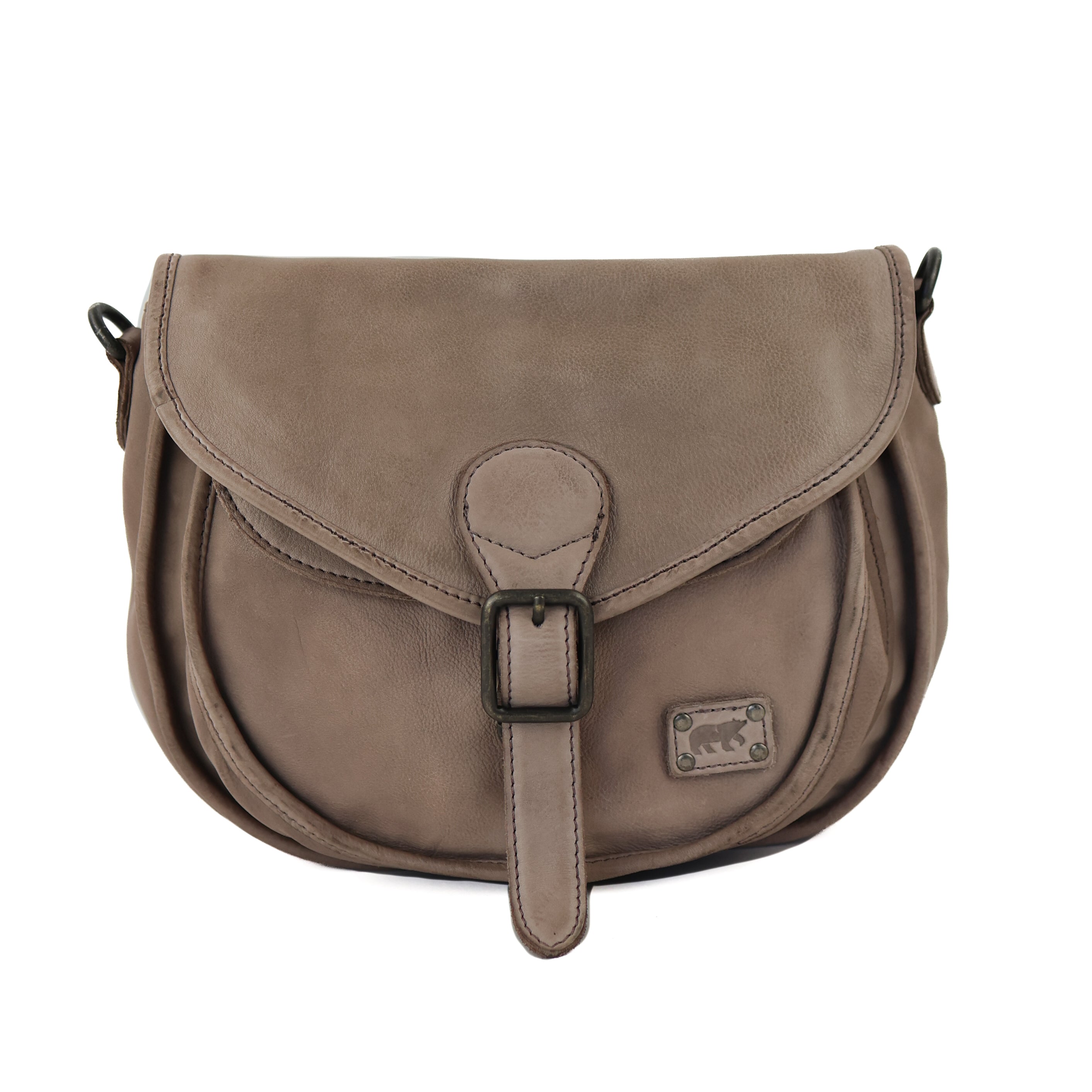 Umhängetasche mit Klappe 'Roxanne' Taupe