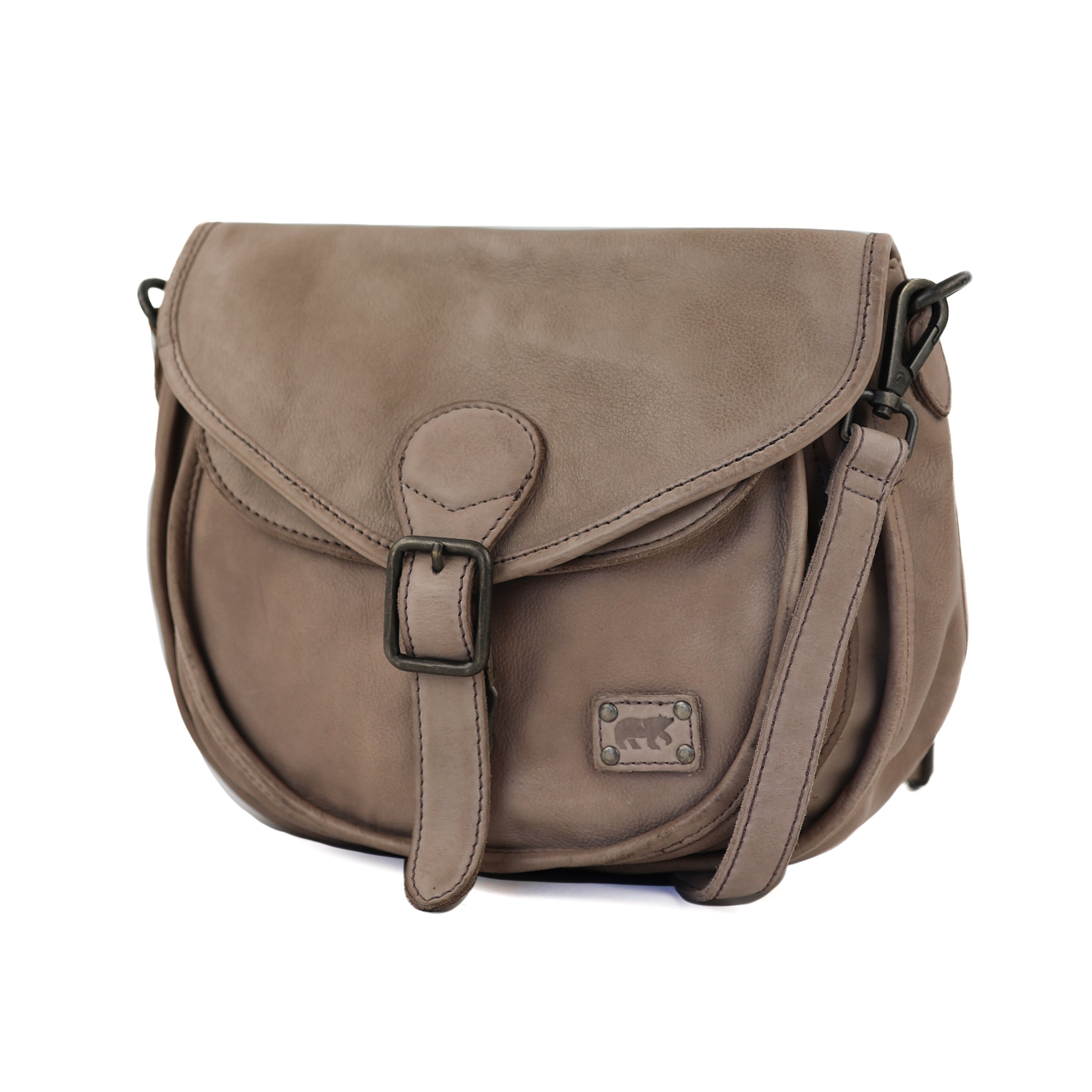 Umhängetasche mit Klappe 'Roxanne' Taupe