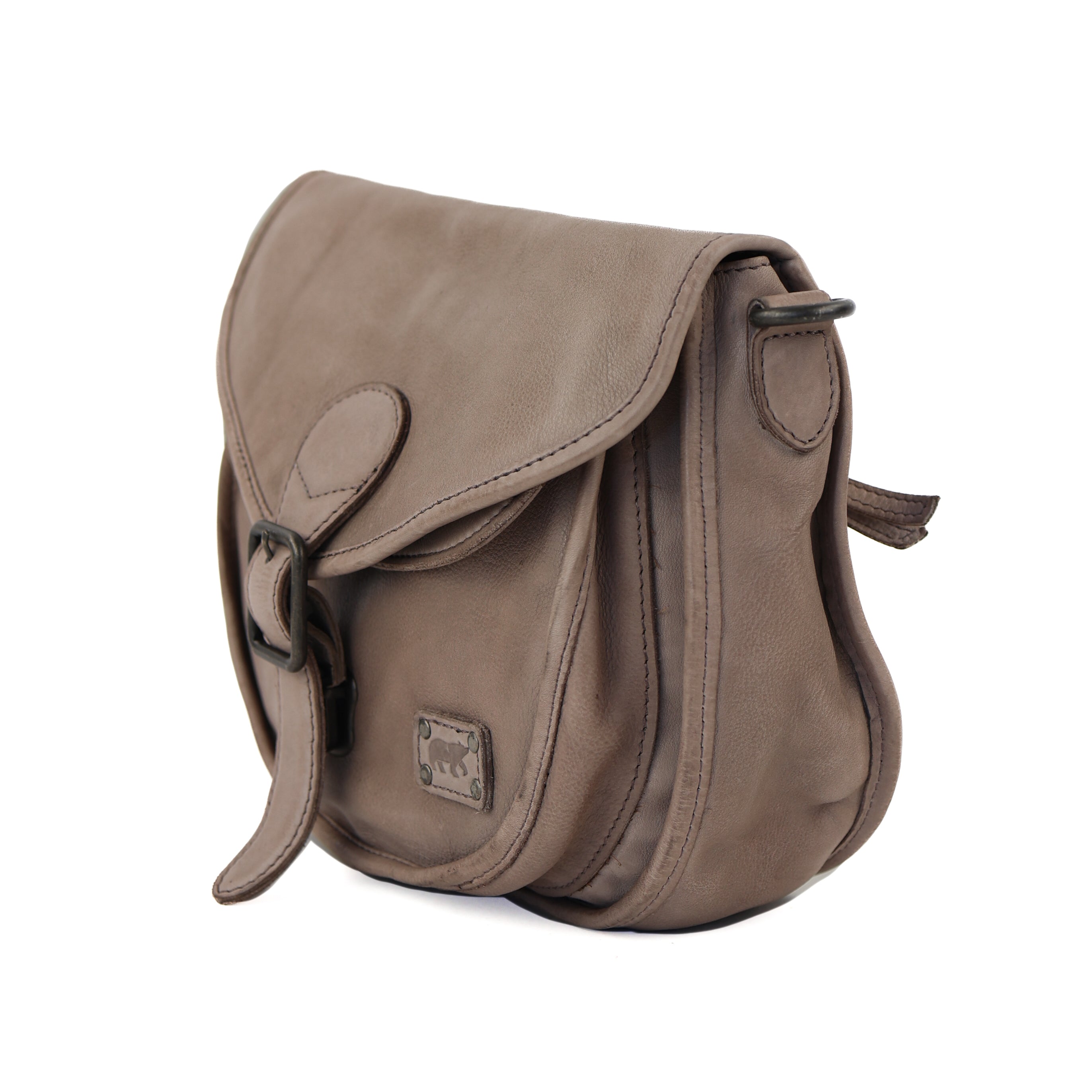 Umhängetasche mit Klappe 'Roxanne' Taupe