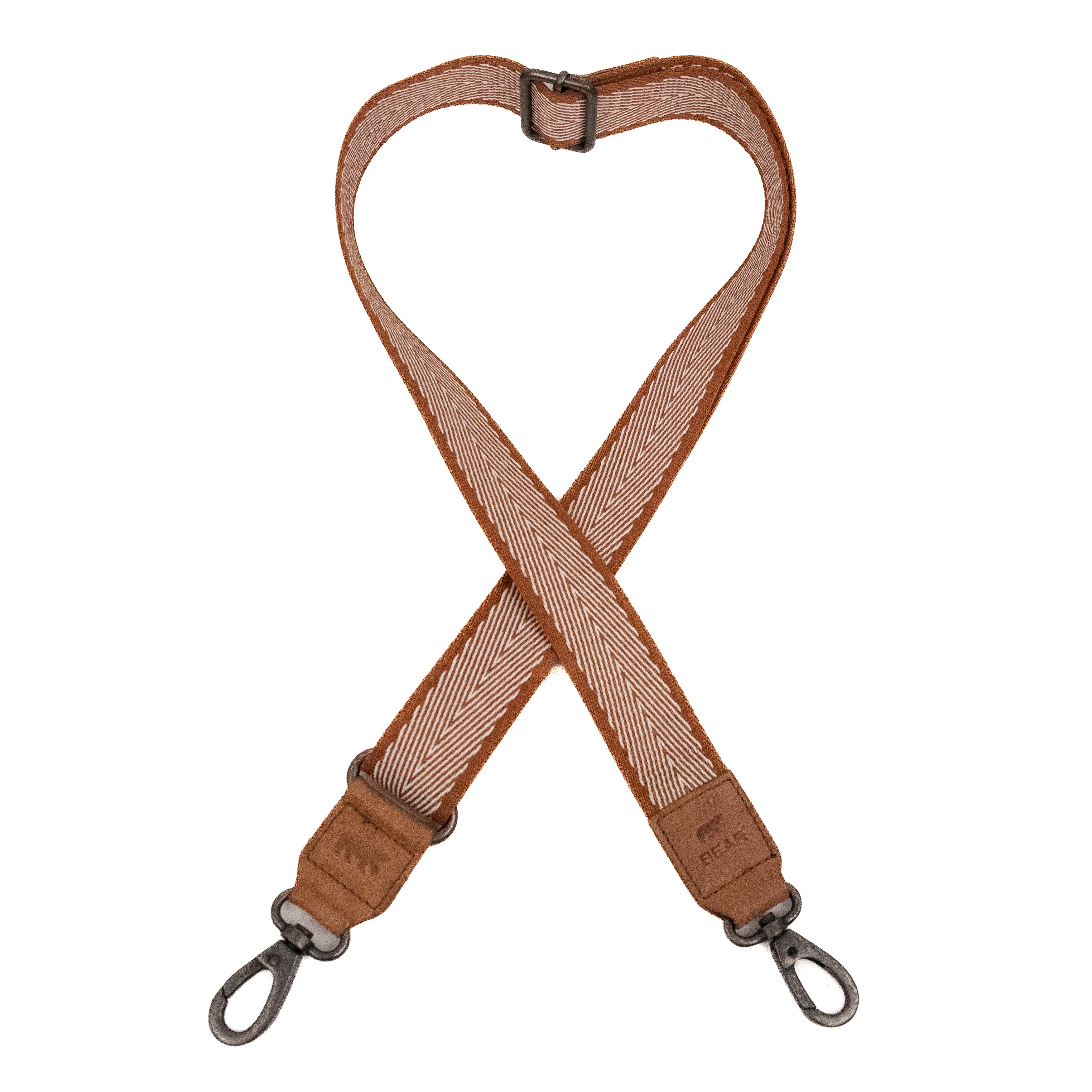 Bag Strap 'Arrow' Cognac/Weiß