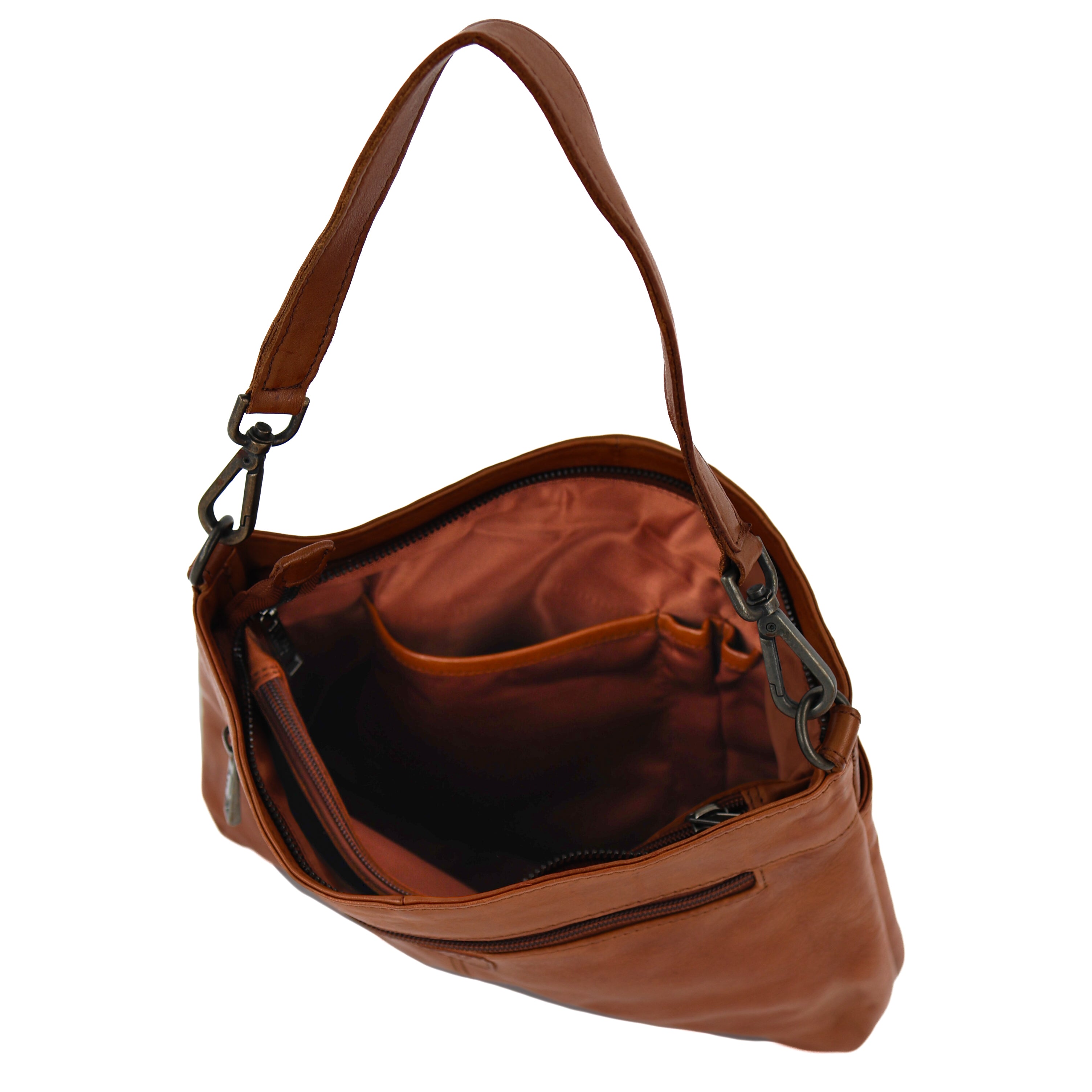 Hand-/Umhängetasche 'Angelica' cognac - CP 1536