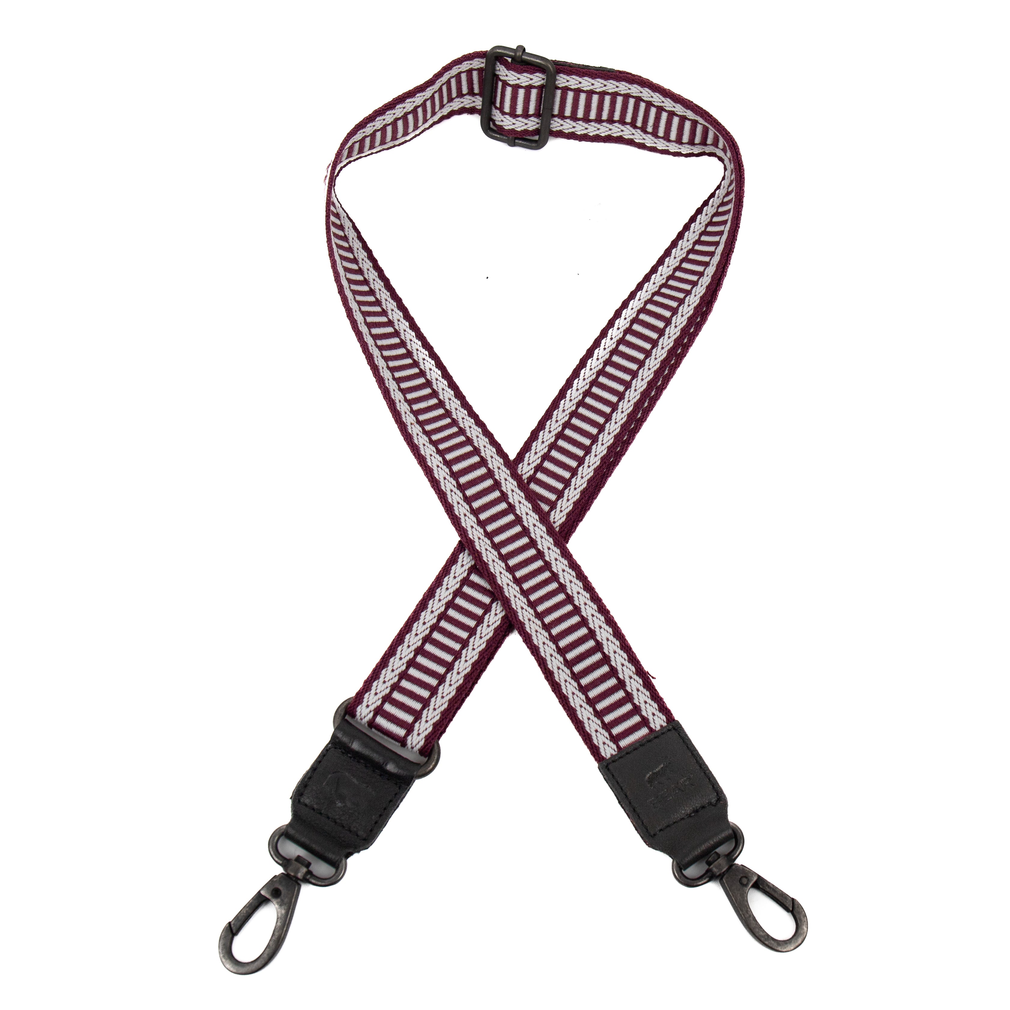 Bag Strap 'Pattern' Bordeaux/Weiß