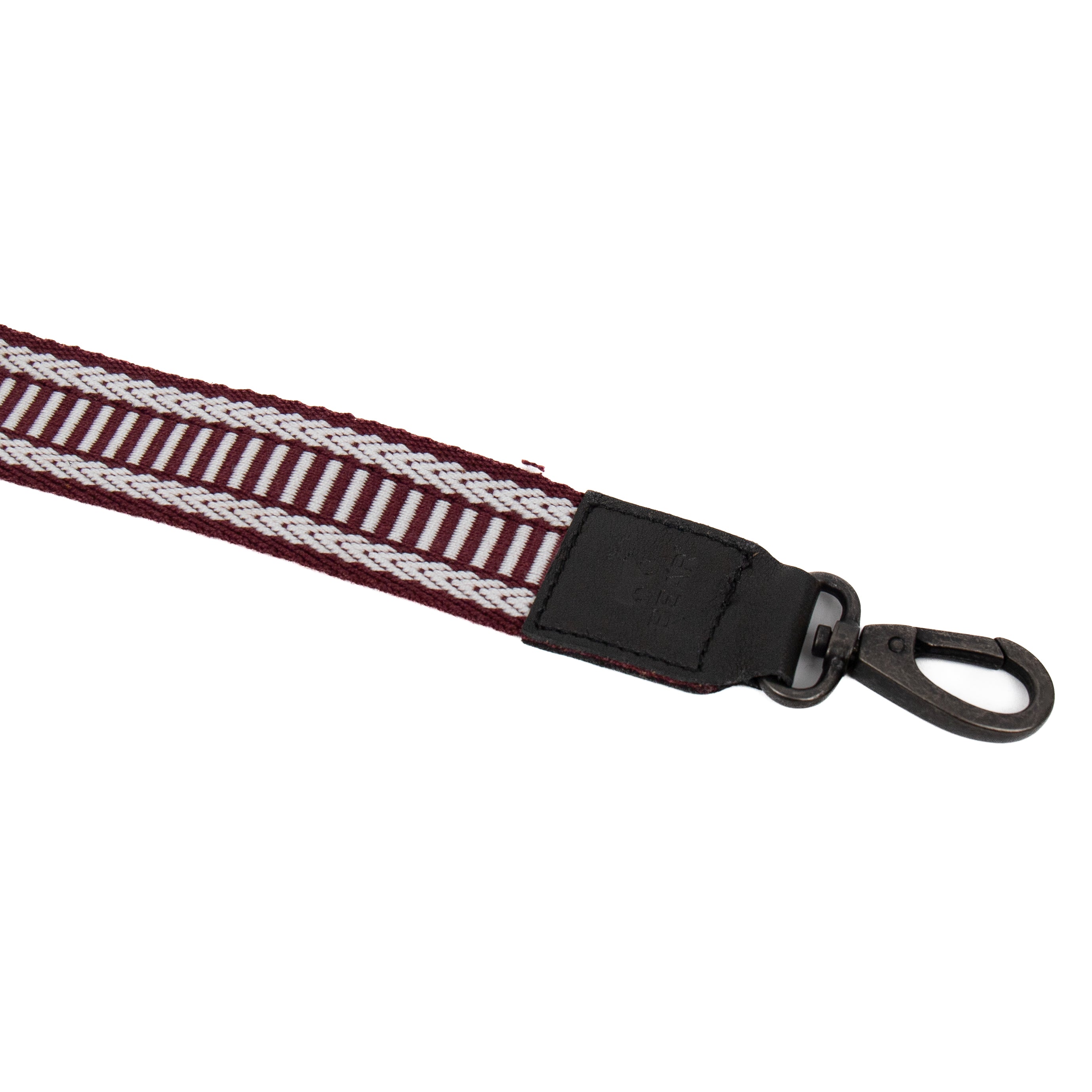 Bag Strap 'Pattern' Bordeaux/Weiß