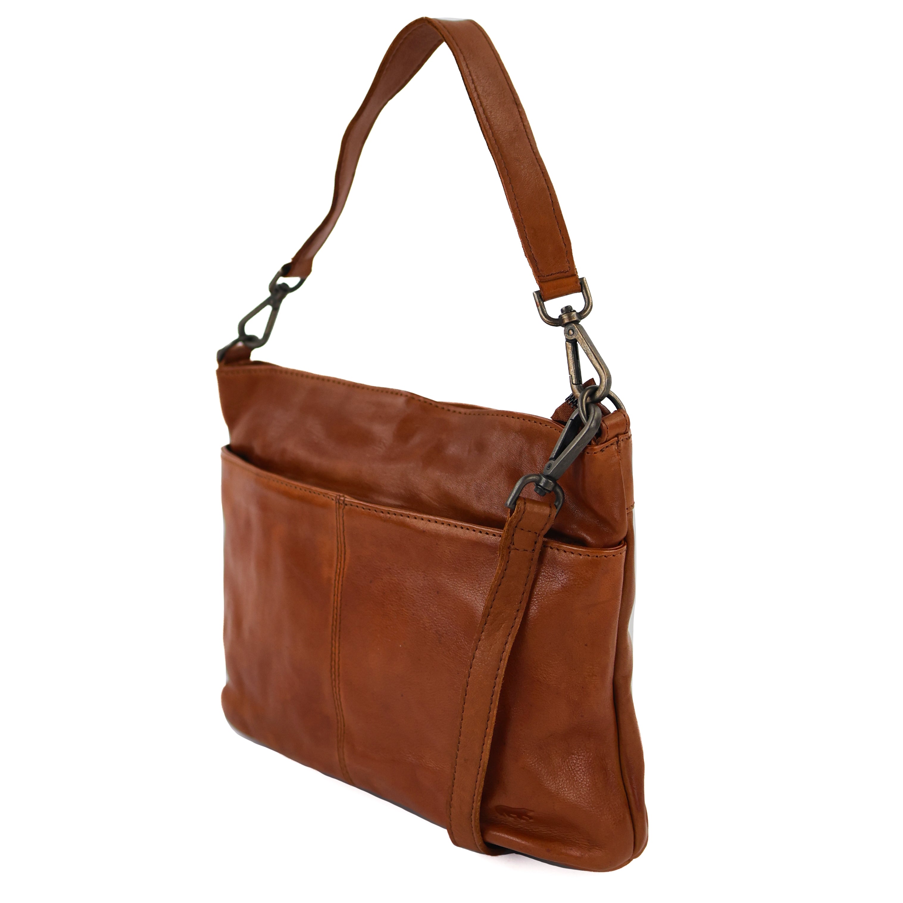 Hand-/Umhängetasche 'Angelica' cognac - CP 1536