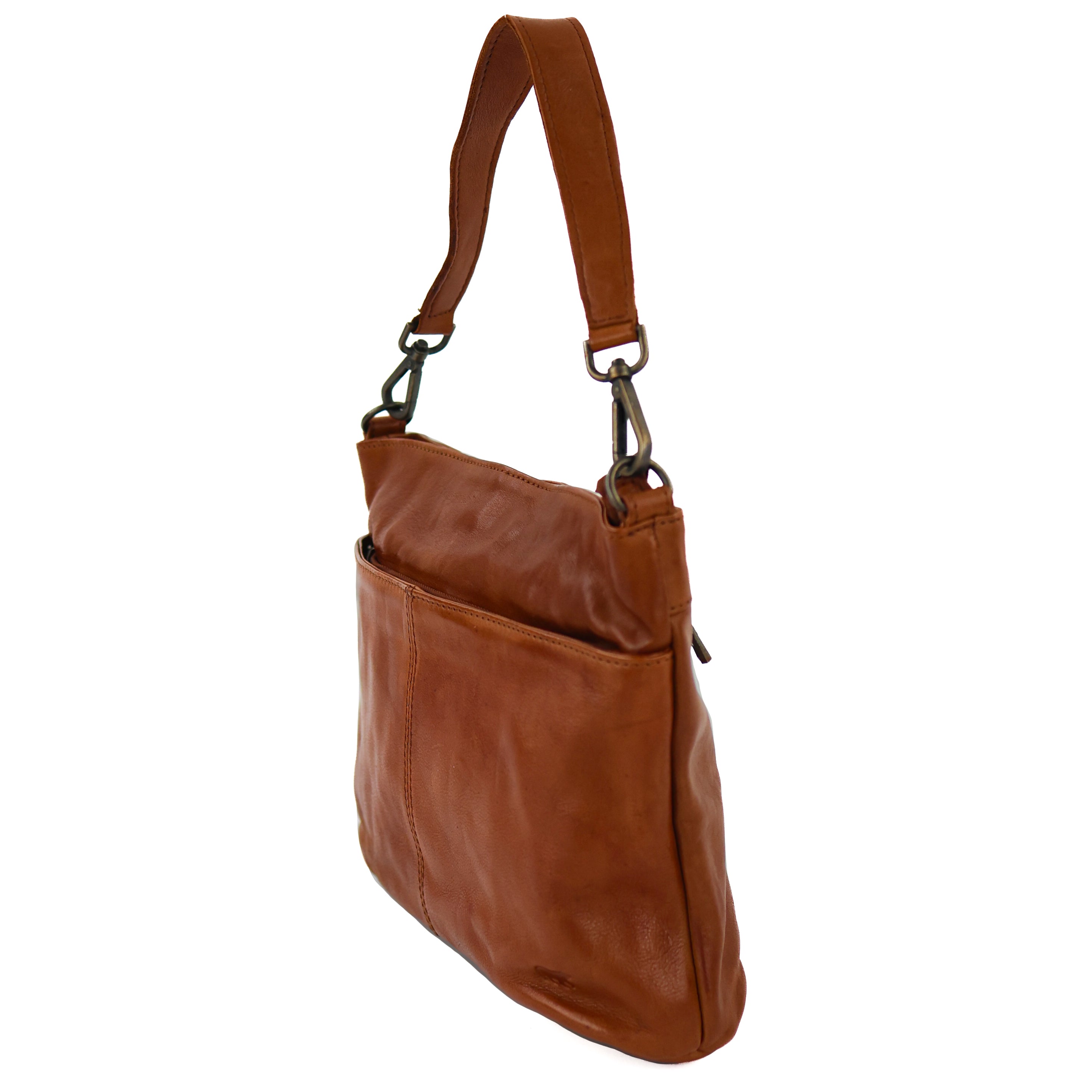 Hand-/Umhängetasche 'Angelica' cognac - CP 1536