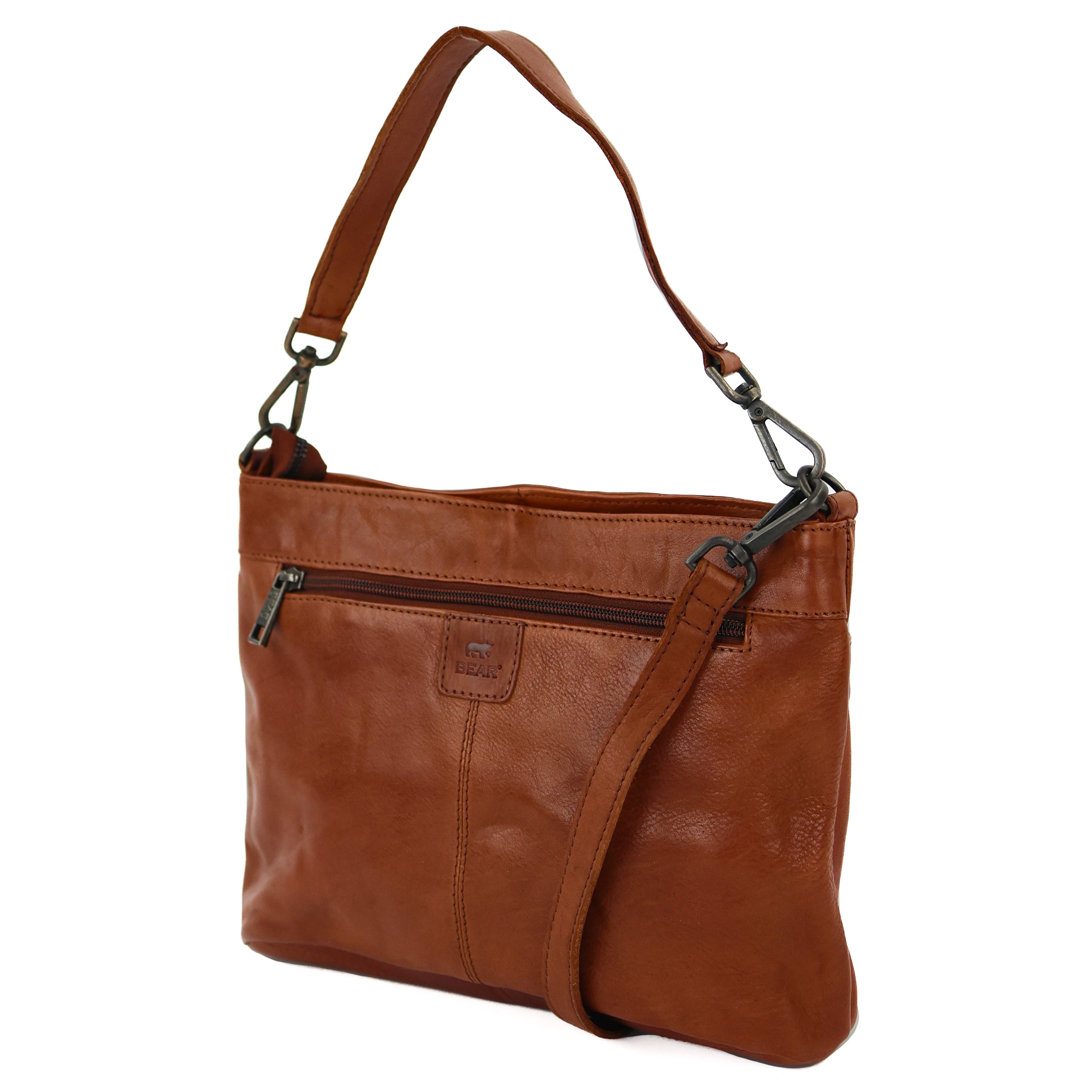 Hand-/Umhängetasche 'Angelica' cognac - CP 1536