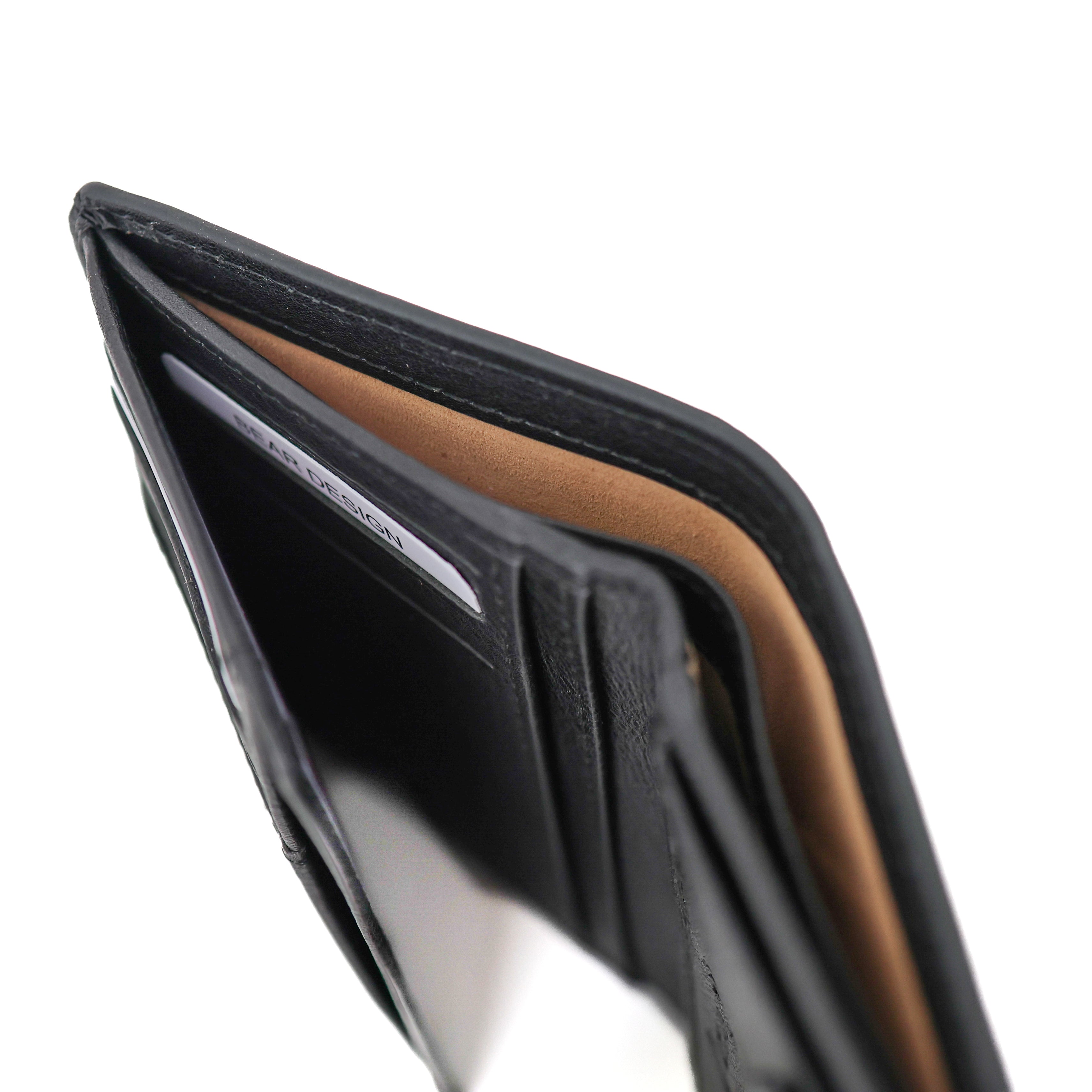 Luxuriöse hohe Brieftasche/Geldbörse „Enrico“ schwarz