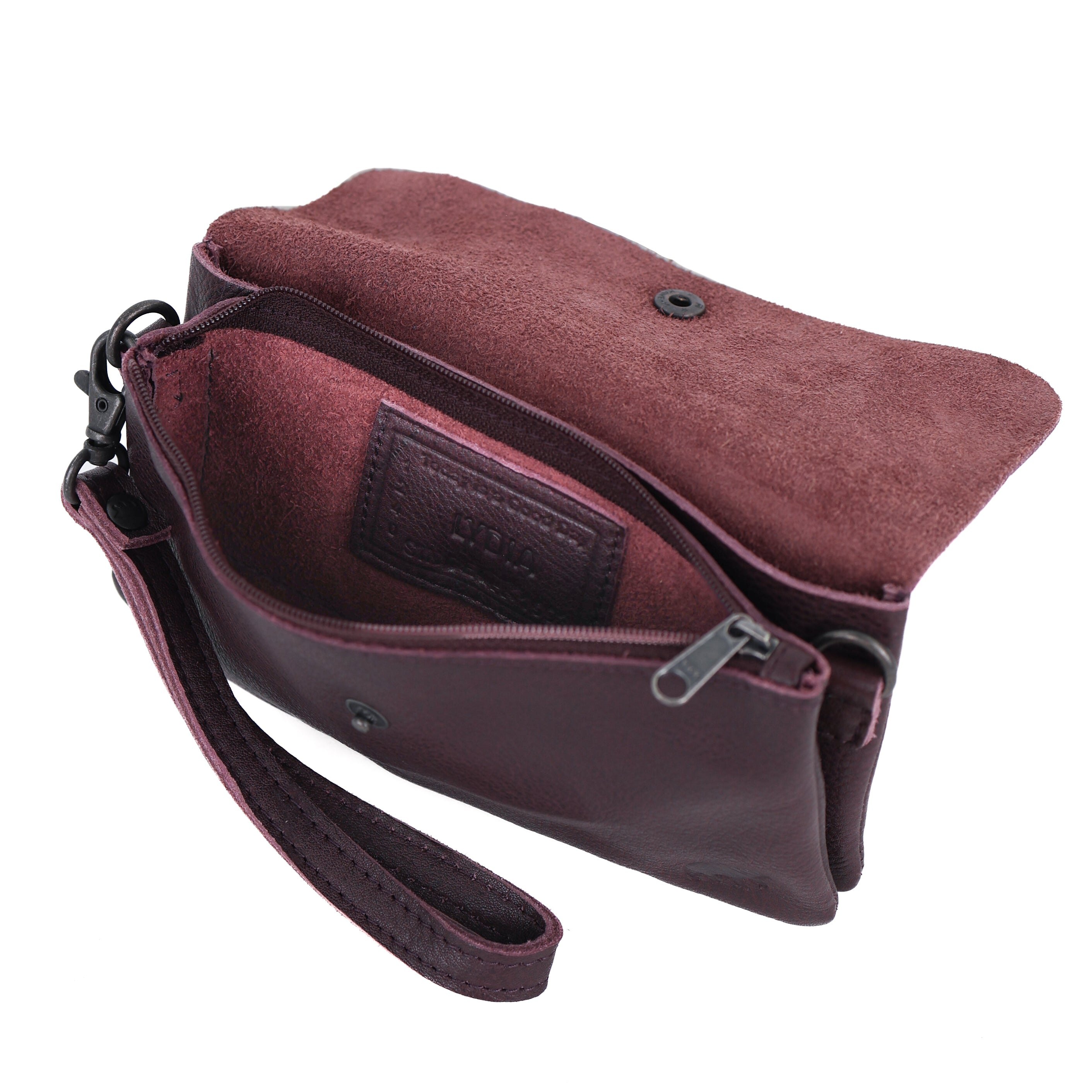 Clutch/Mini-Umhängetasche 'Lydia' bordeaux