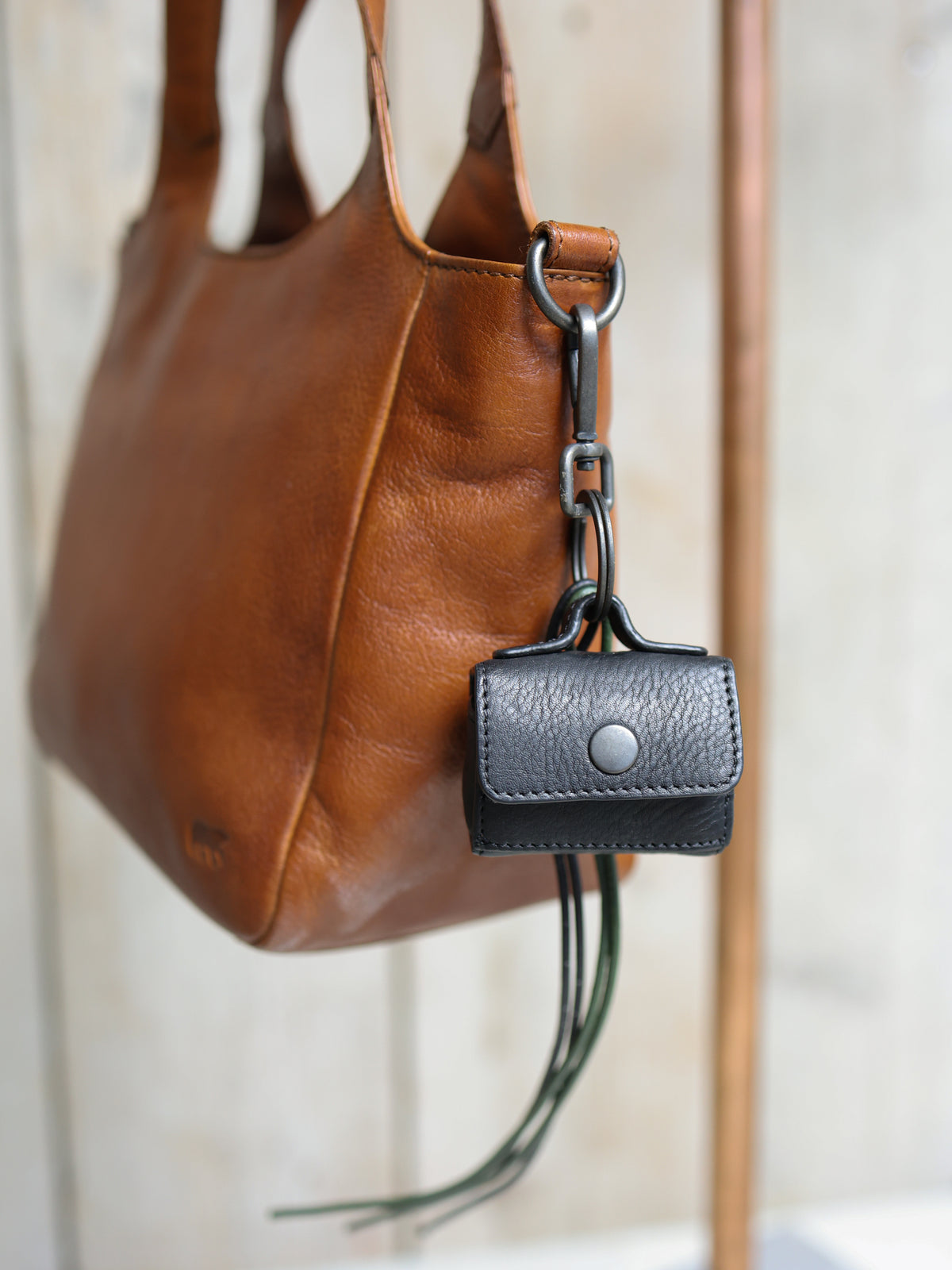 Taschenanhänger/Schlüsselanhänger „Täschchen“ Schwarz
