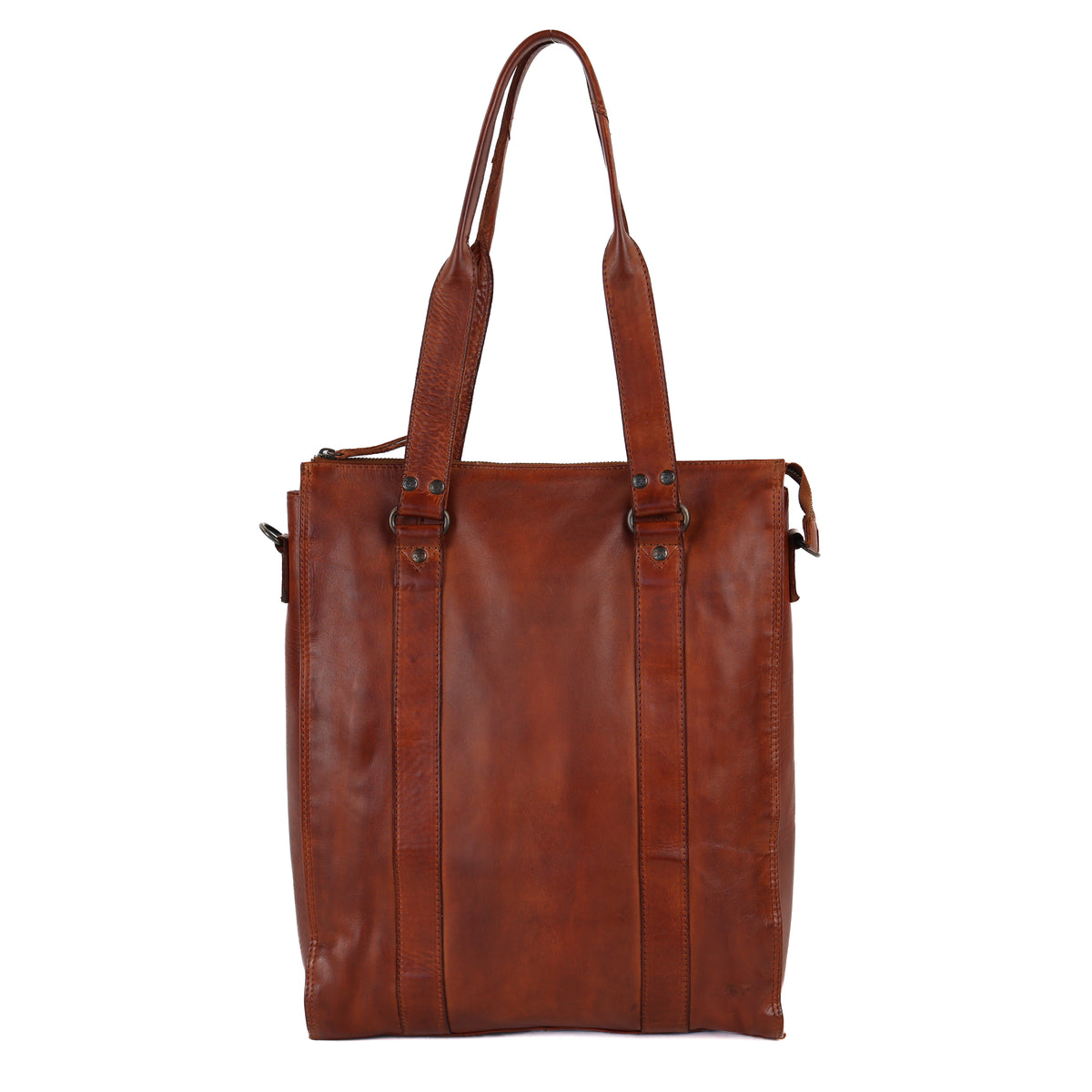 Hand-/Schultertasche mit Laptopfach 15.6” „Freya“ cognac
