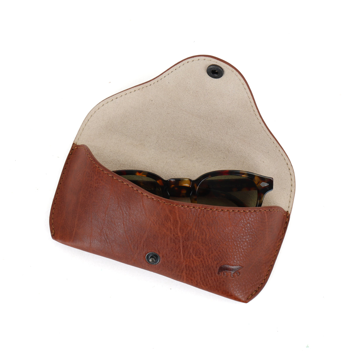 Luxus-Brillenetui 'Nikki' – Cognac