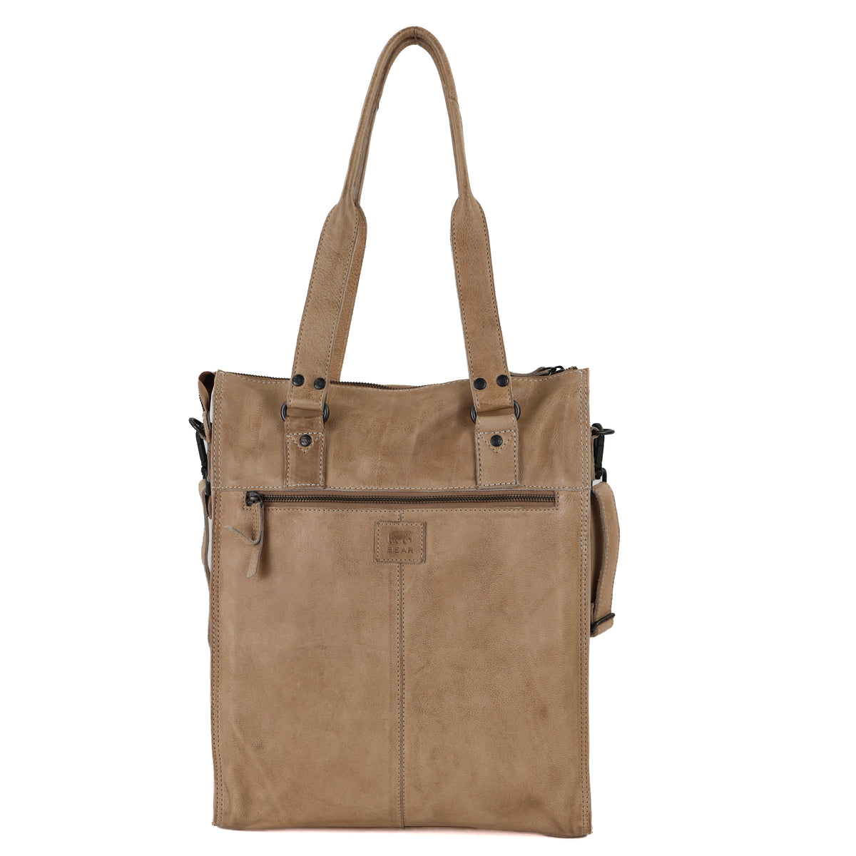Hand-/Schultertasche mit Laptopfach 15.6” „Freya“ beige